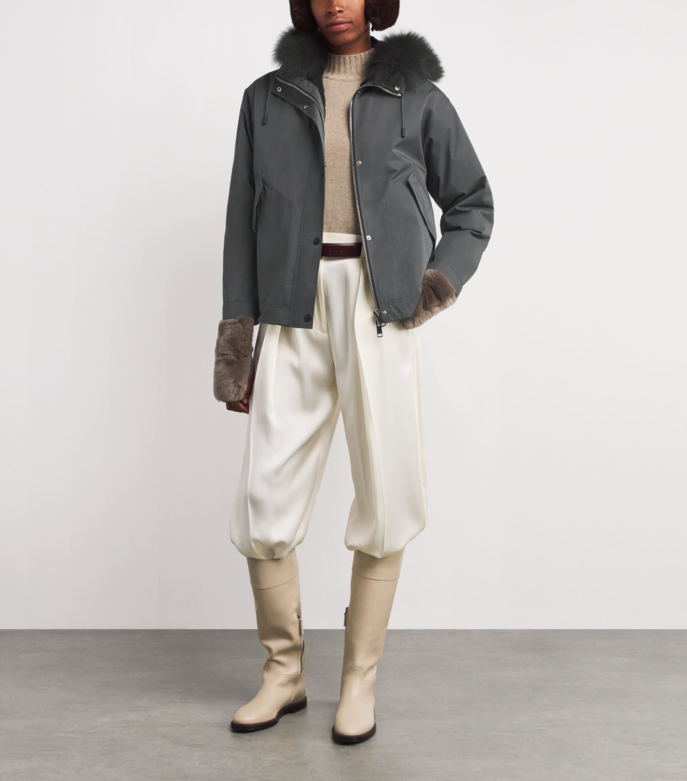 Waterproof Fur-Trim Parka Coat A2185 Image 2