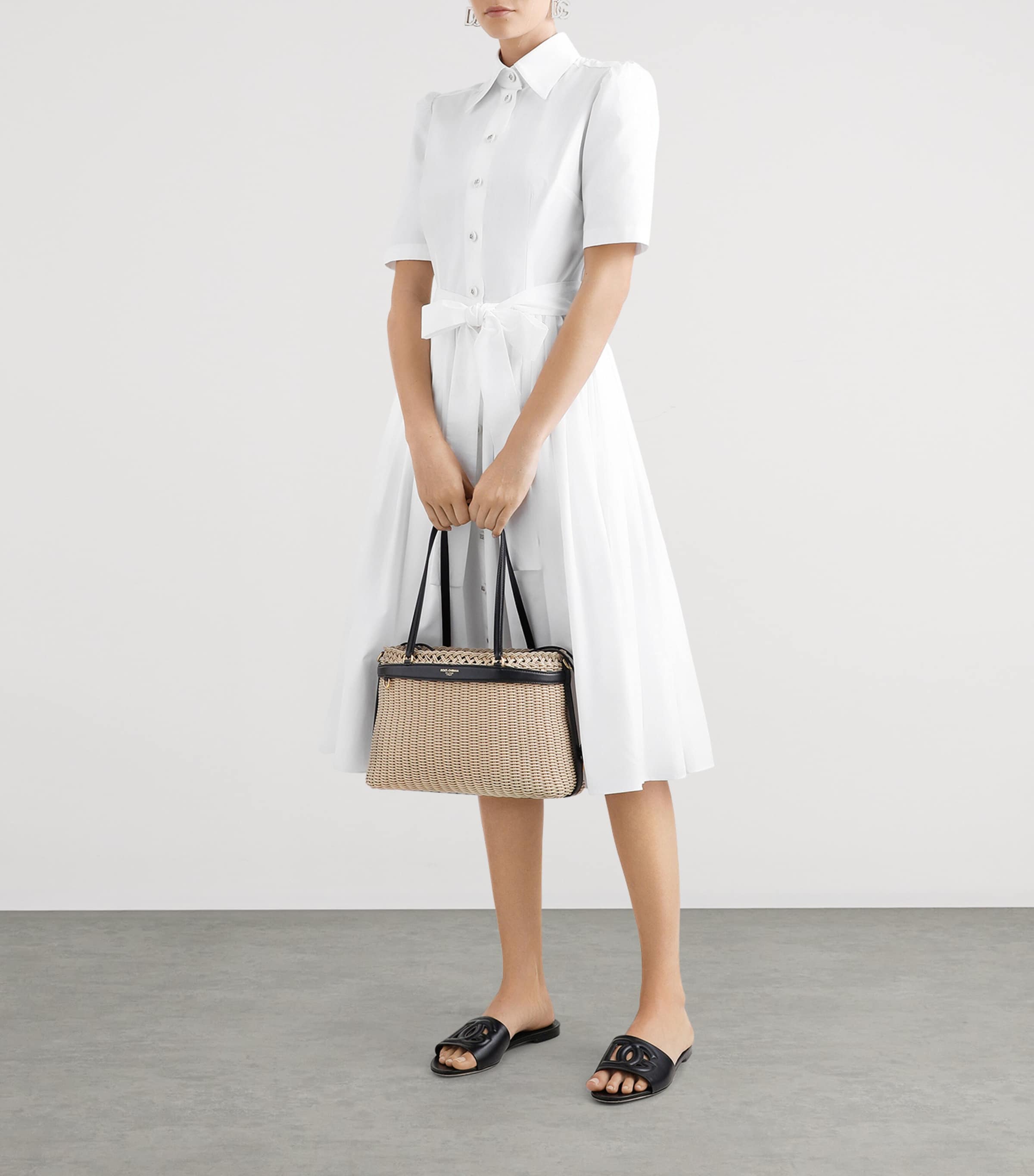 Dolce & Gabbana Calfskin Carla Shoulder Bag | Harrods US