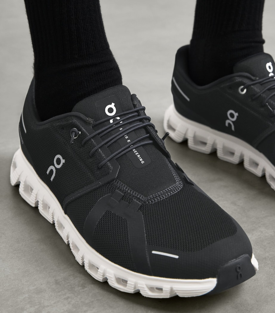On Mens Cloud 6 Trainers Black | White Image 2