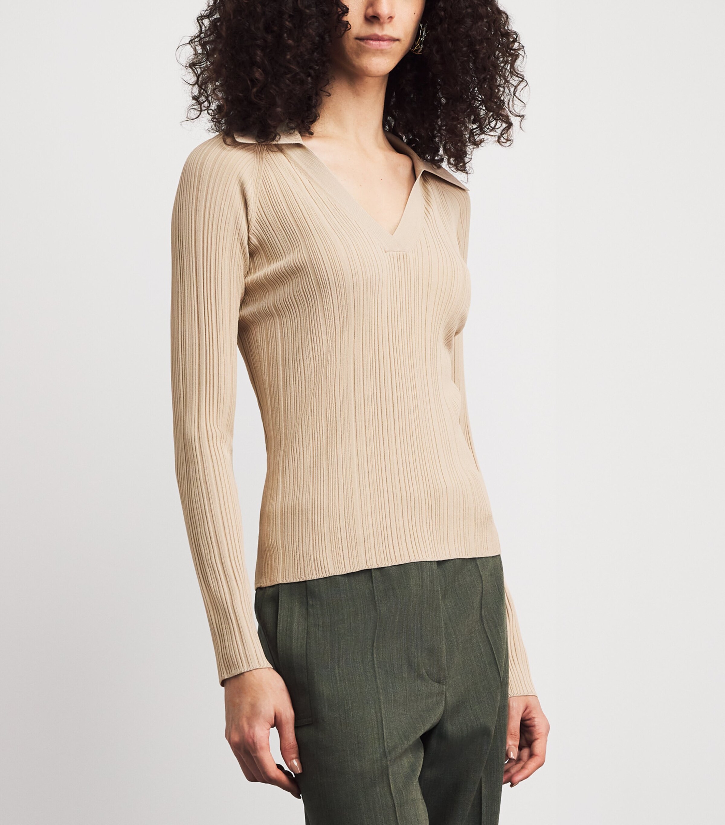 Joseph Womens Plissé Chelia Top Powder Image 4