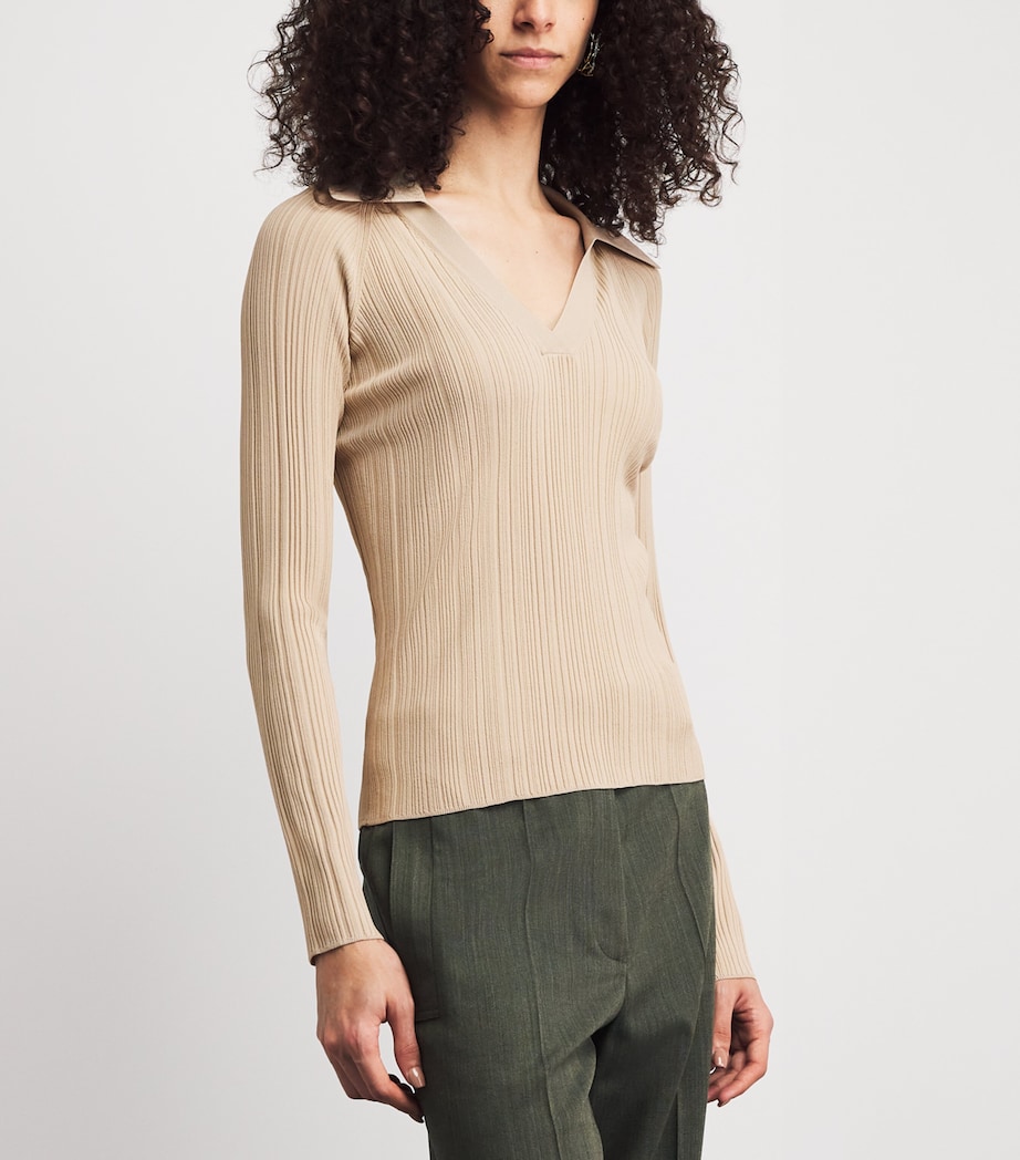 Joseph Womens Plissé Chelia Top Powder Image 4