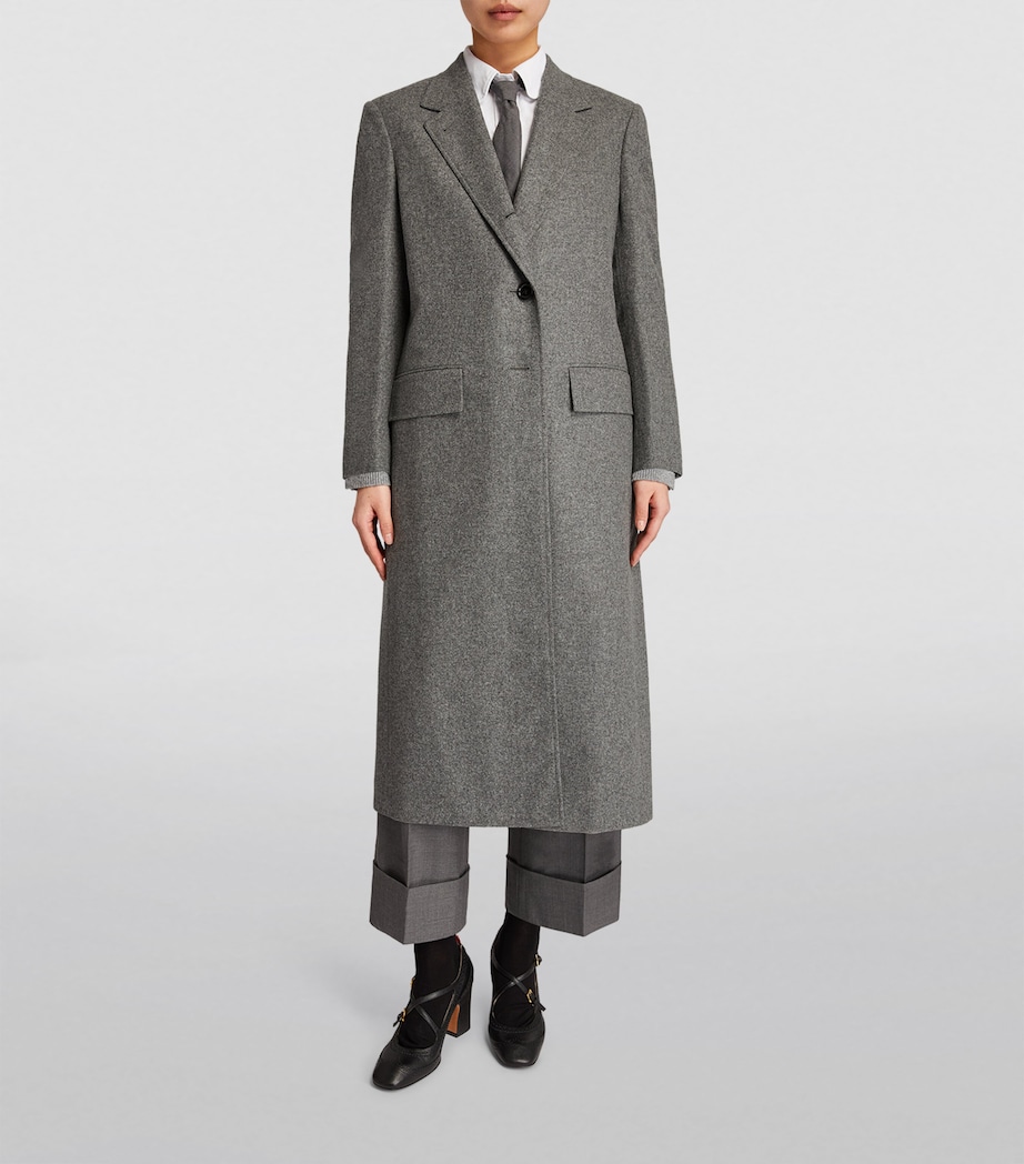 Wide-Lapel Overcoat MED GREY Image 3