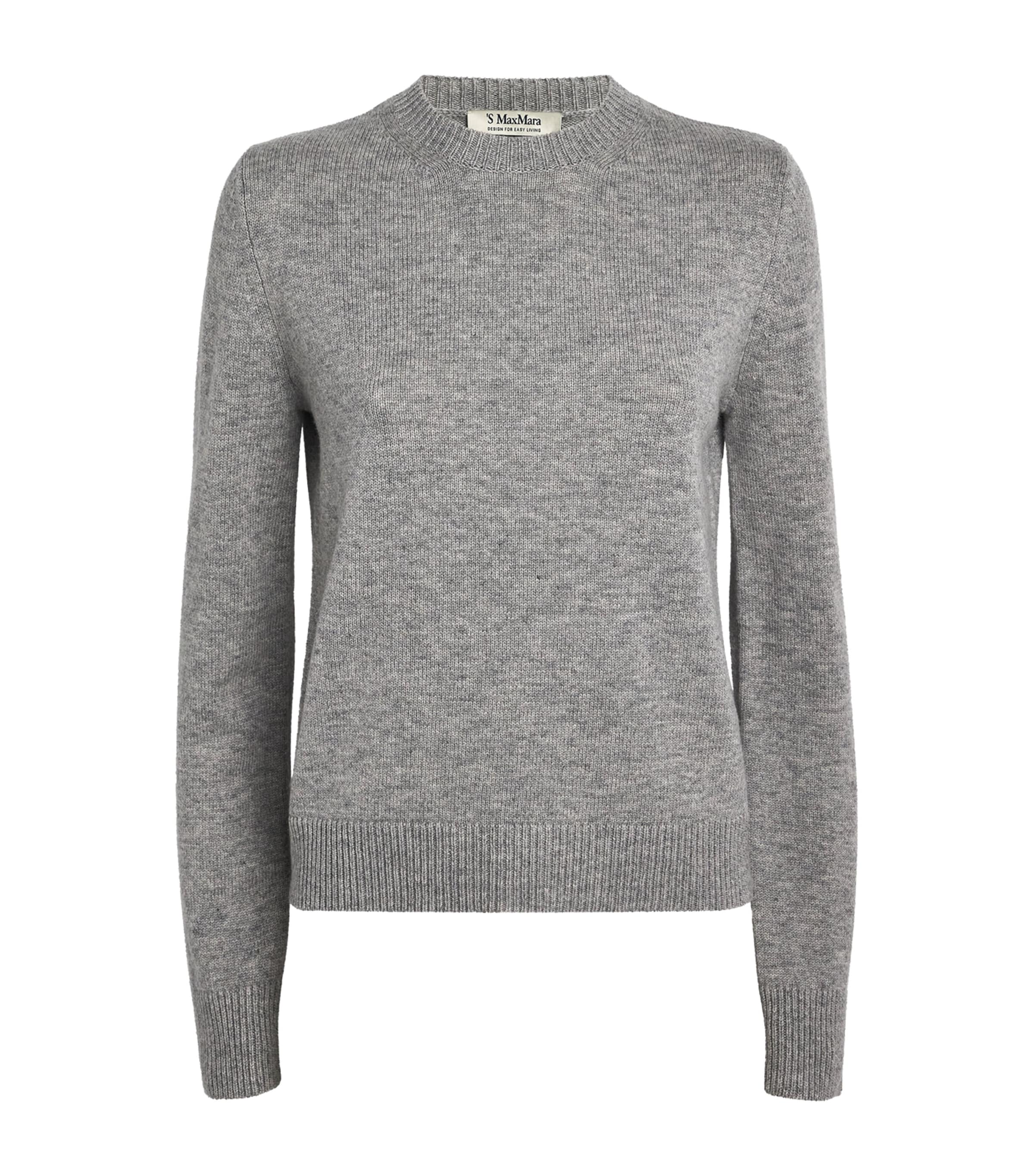 Shop Max Mara Wool-cashmere Sweater In Grey