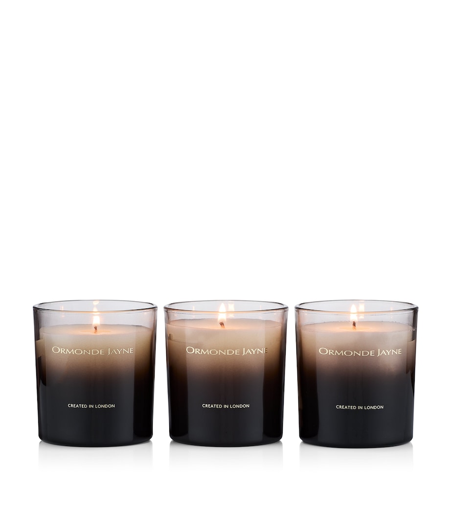 Floral Candle Gift Set (3 x 170g) BROWN Image 2