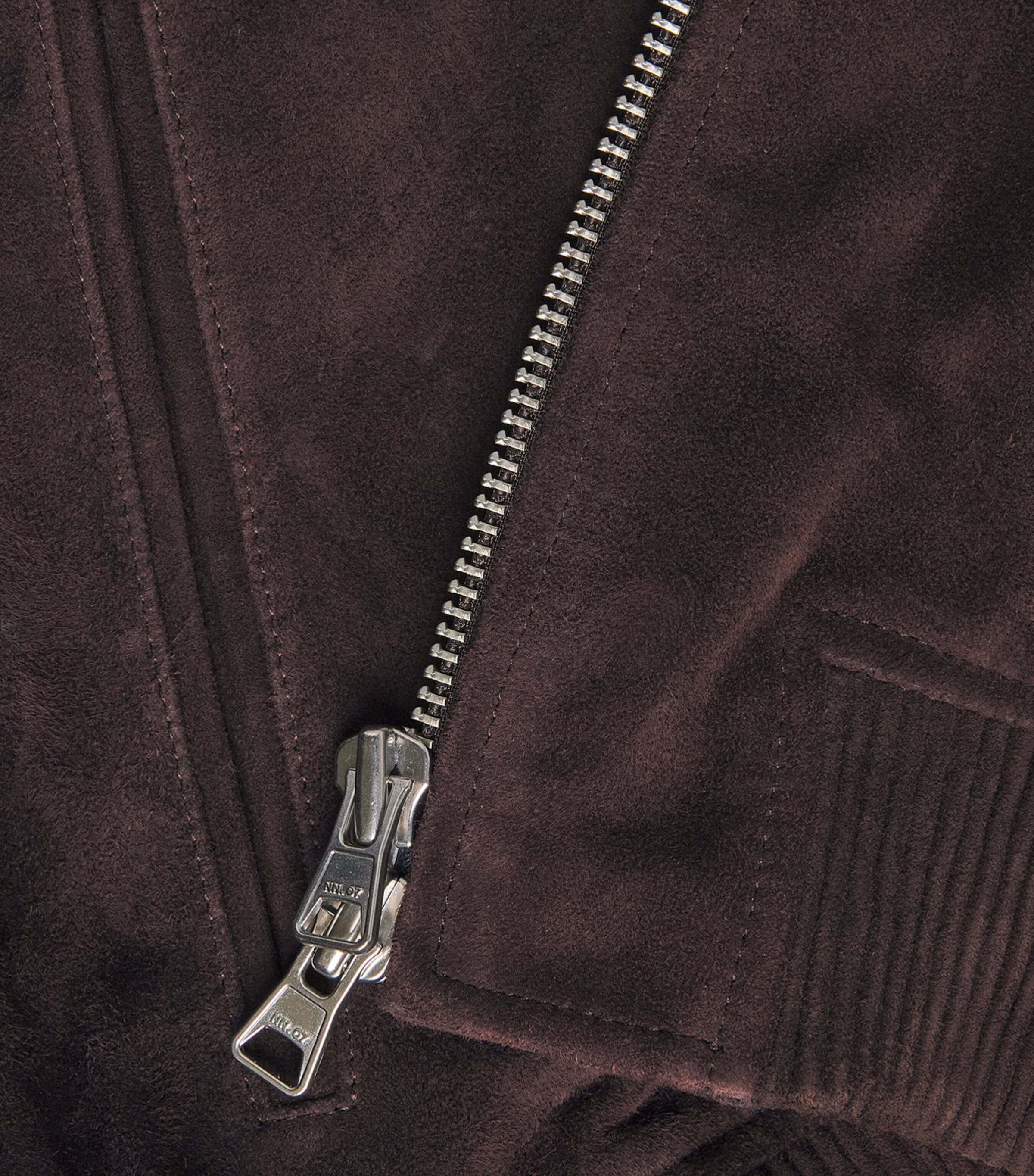 NN07 Mens Suede Owen Jacket Dusky Port Image 6