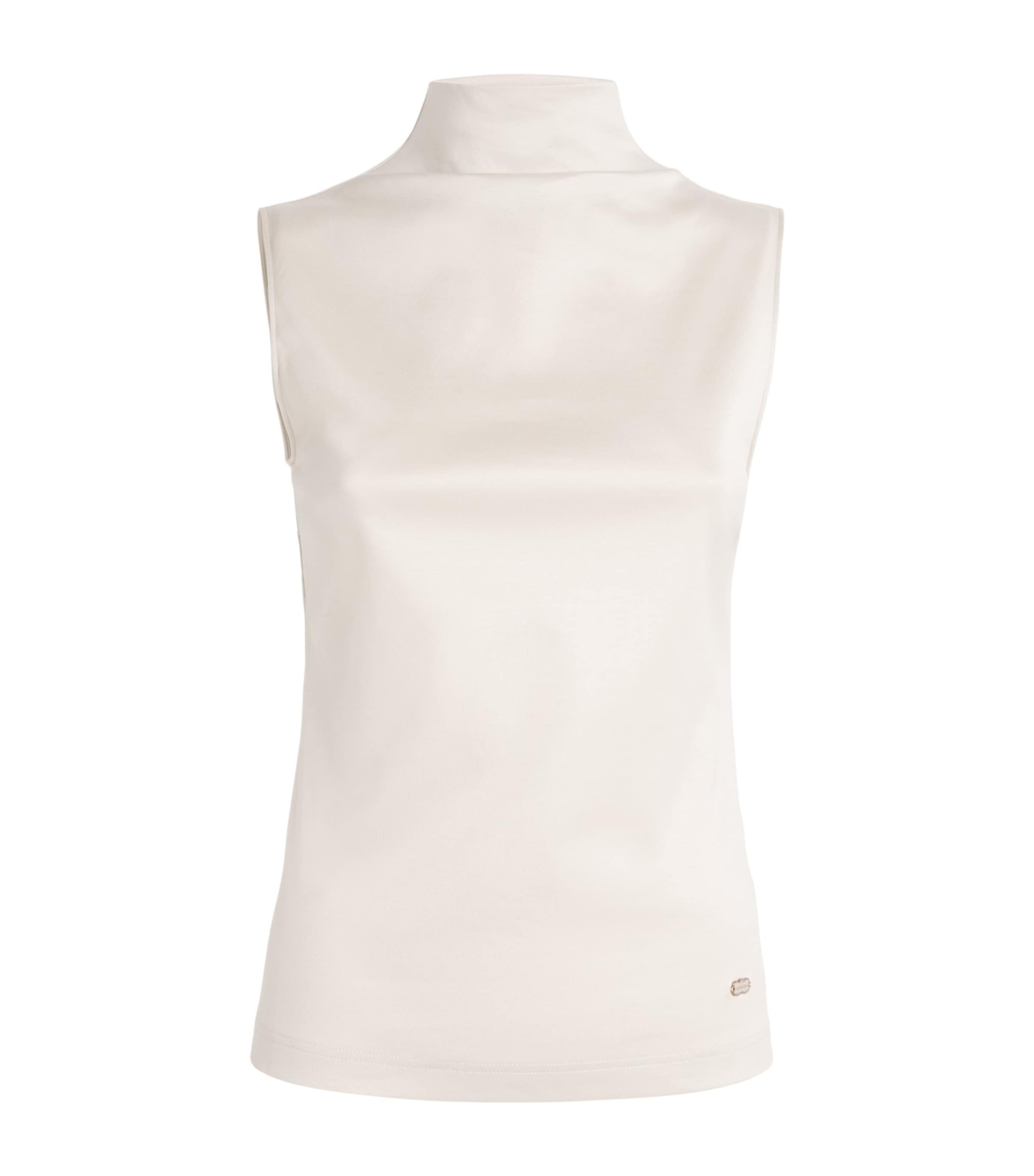 Shop Agnona High-neck Tank Top In White