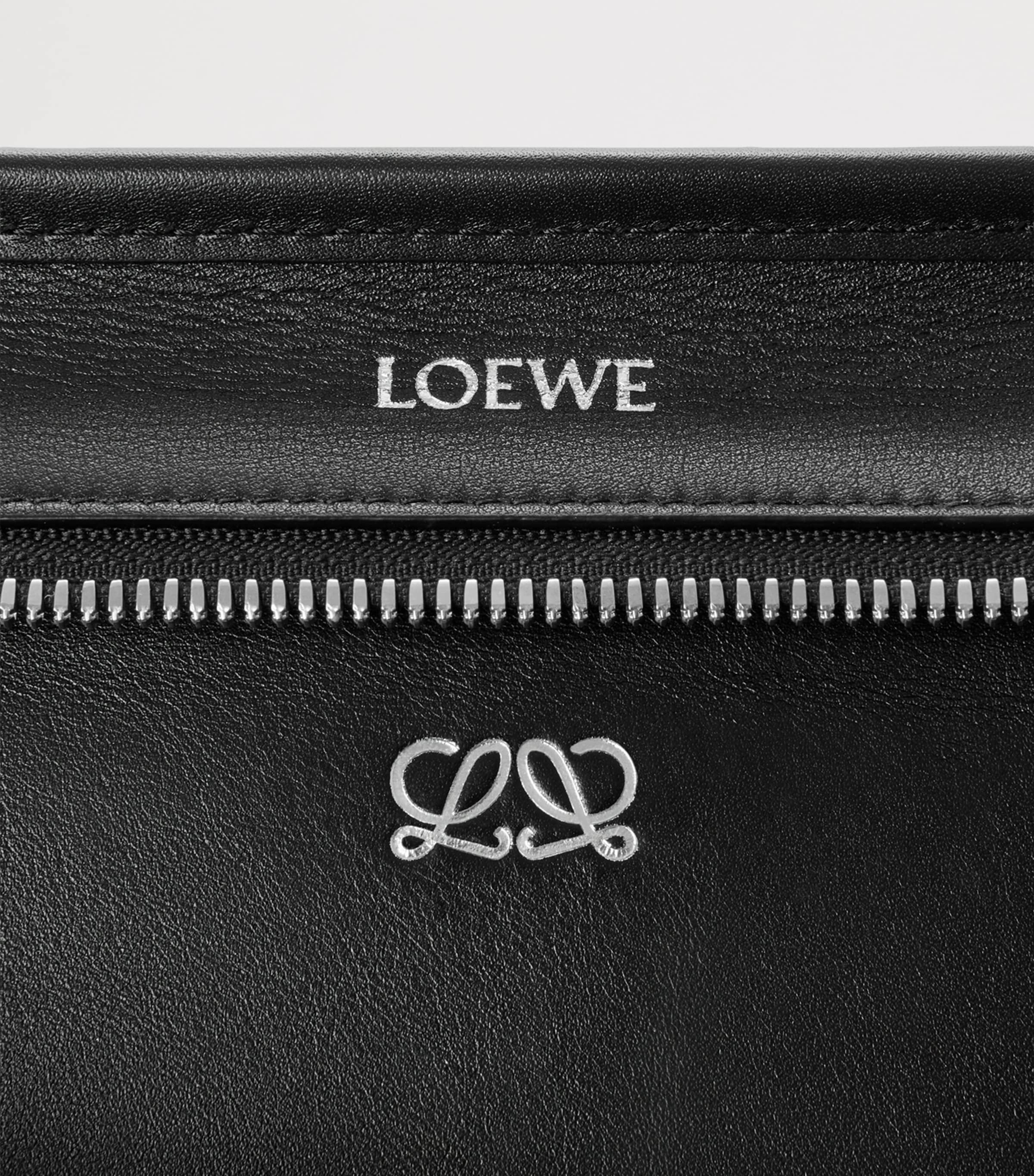 LOEWE Medium Woven Leather Amazona 180 Top-Handle Bag Black Image 12
