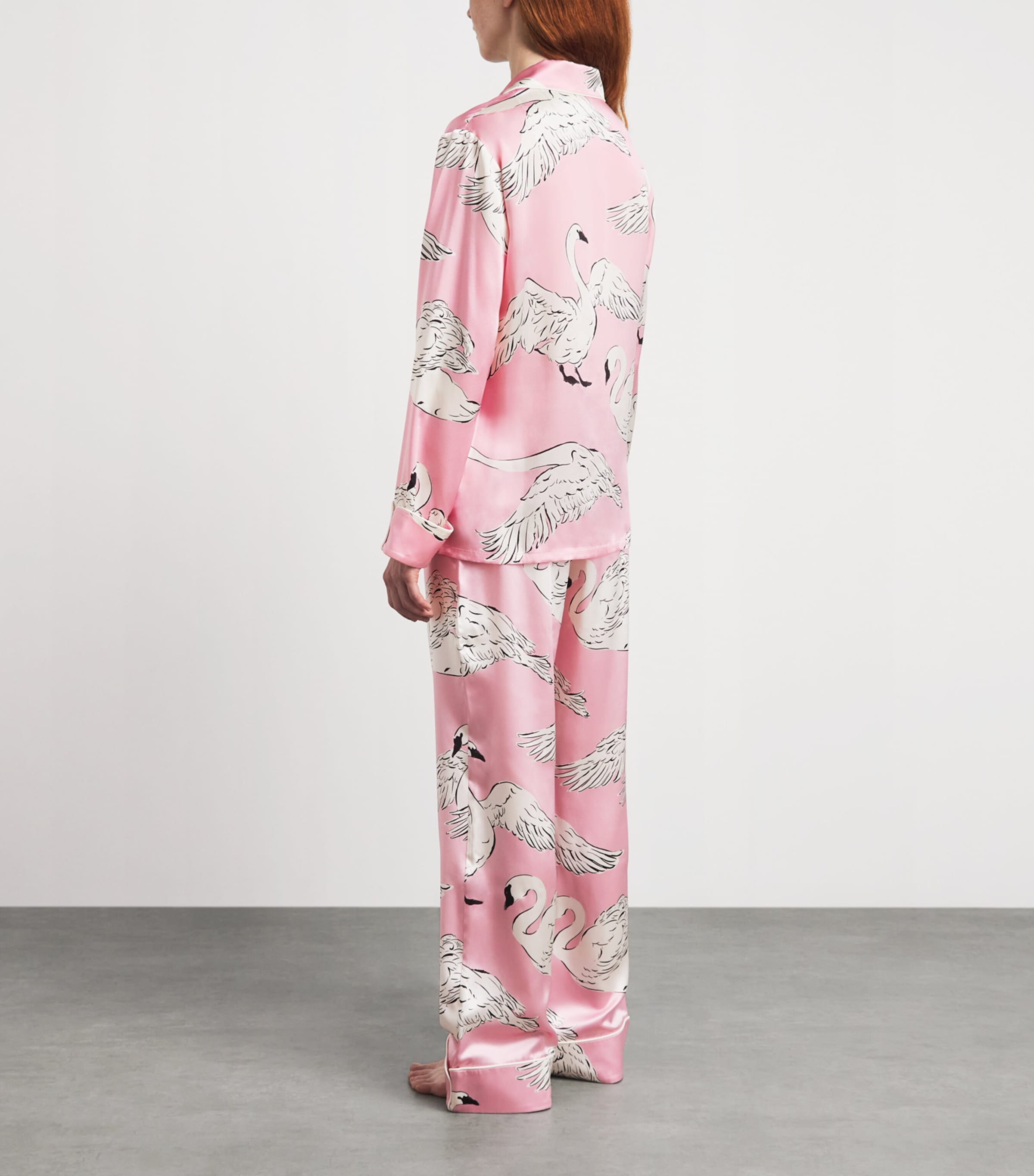 Olivia Von Halle Womens Lila Selene Printed Silk Pyjama Set Xs In Purple