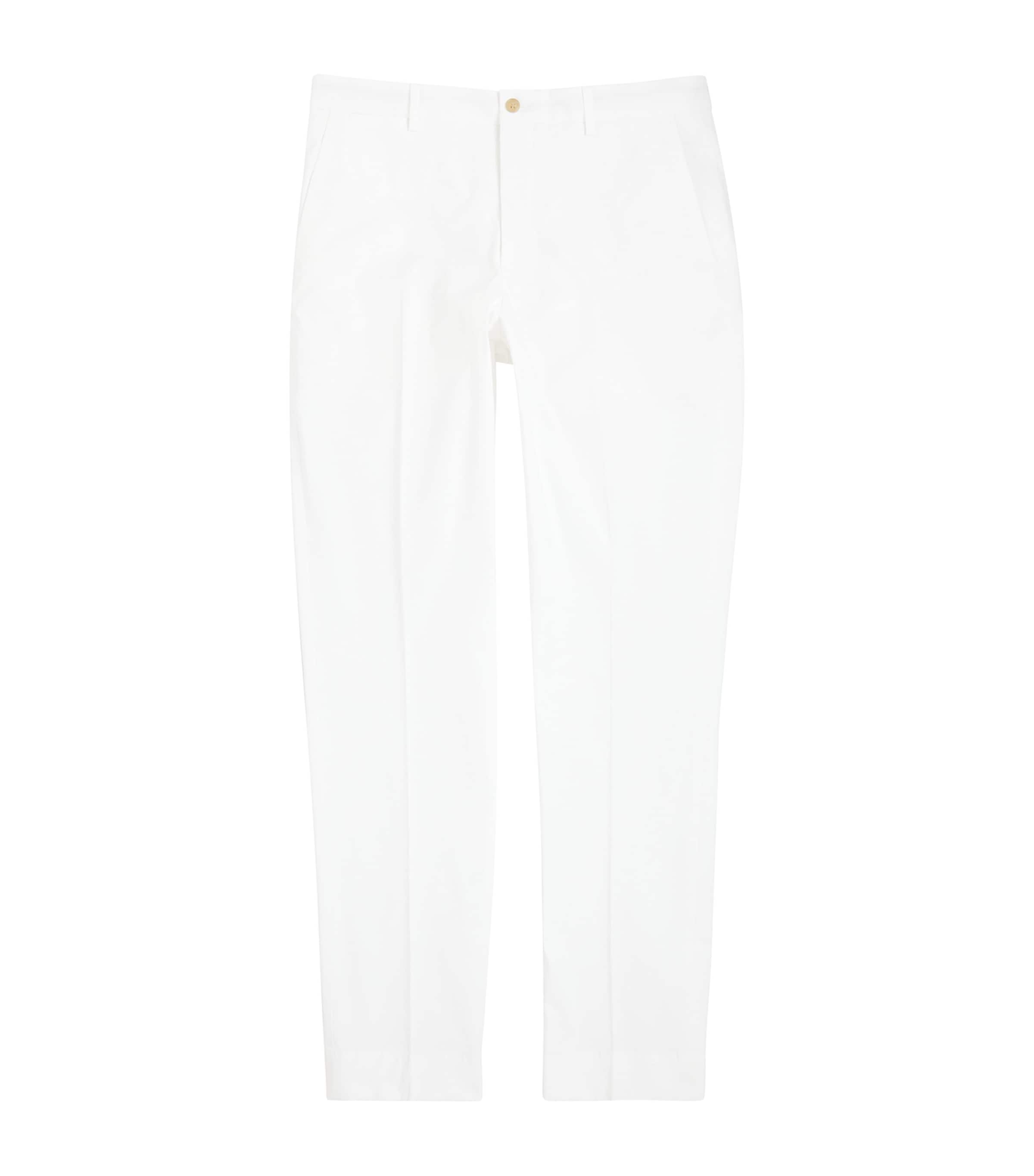 Shop Ralph Lauren Purple Label Cotton-blend Straight Chinos In White