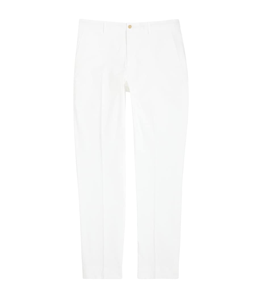 Ralph Lauren Purple Label Mens Cotton-Blend Straight Chinos White Image 1