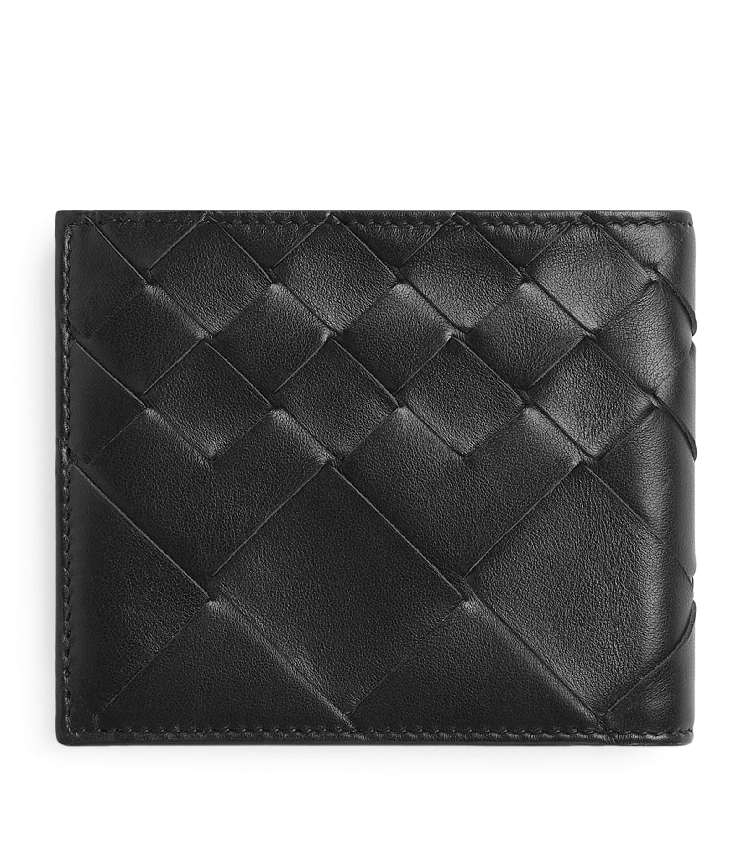 Bottega Veneta Intrecciato Leather Billfold Wallet In Black