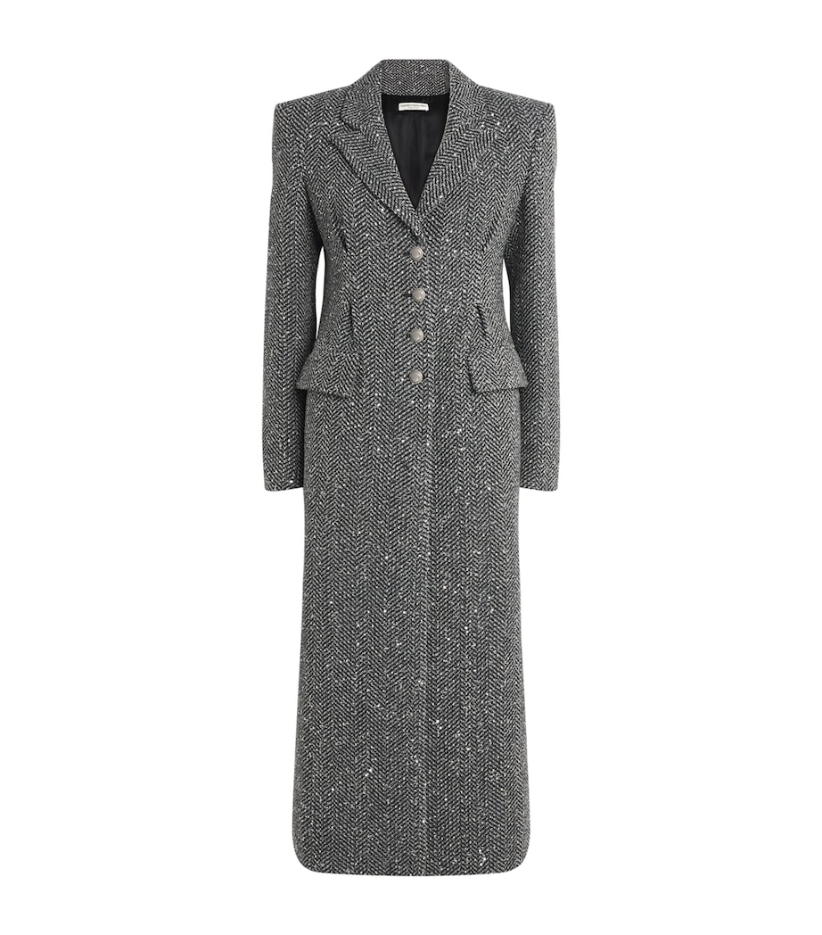 Tweed Sequinned Coat 1665 GREY MELANGE Image 1