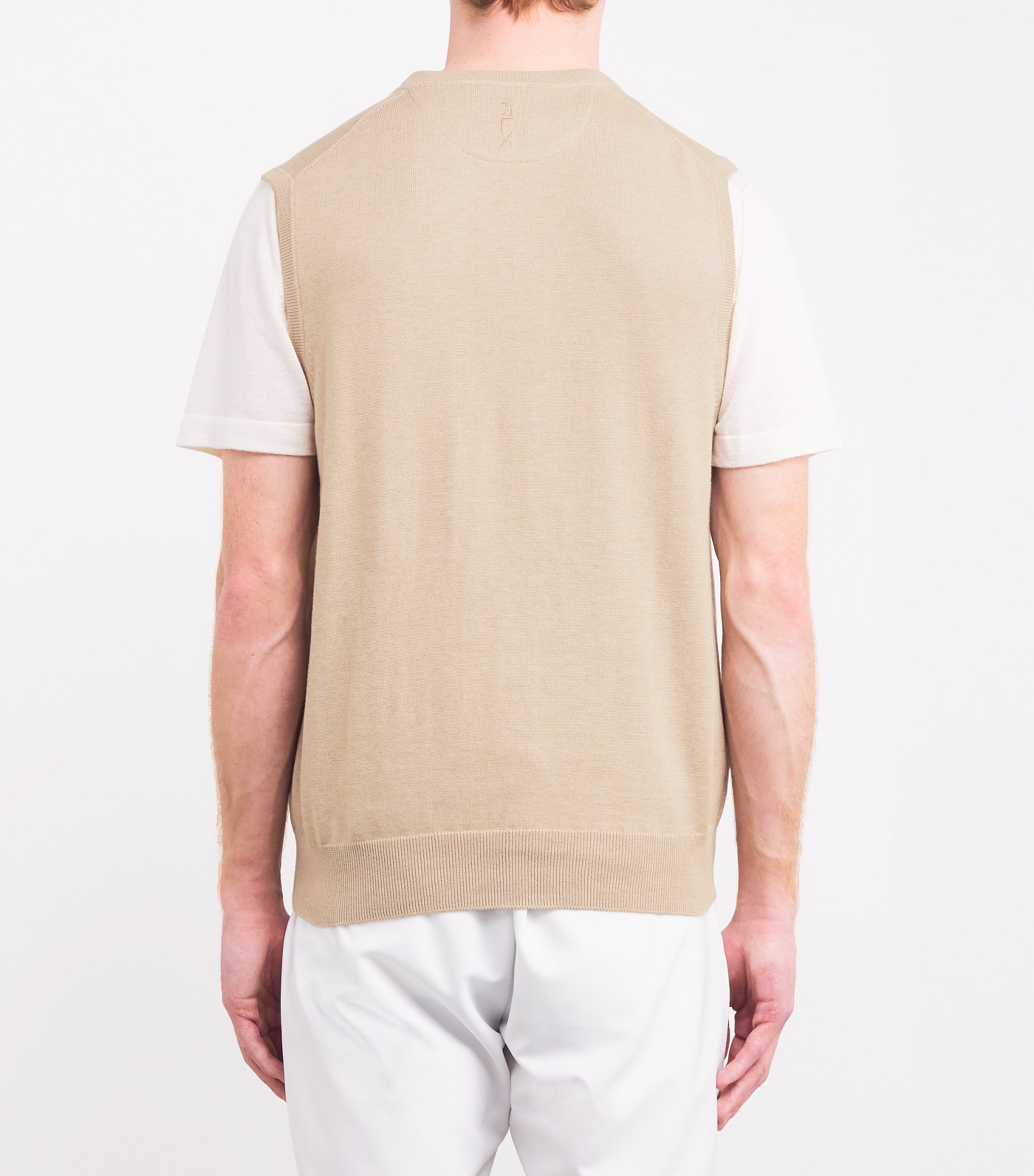 Cotton-Blend Polo Pony Sweater Vest ECRU TAN HEATHER Image 4