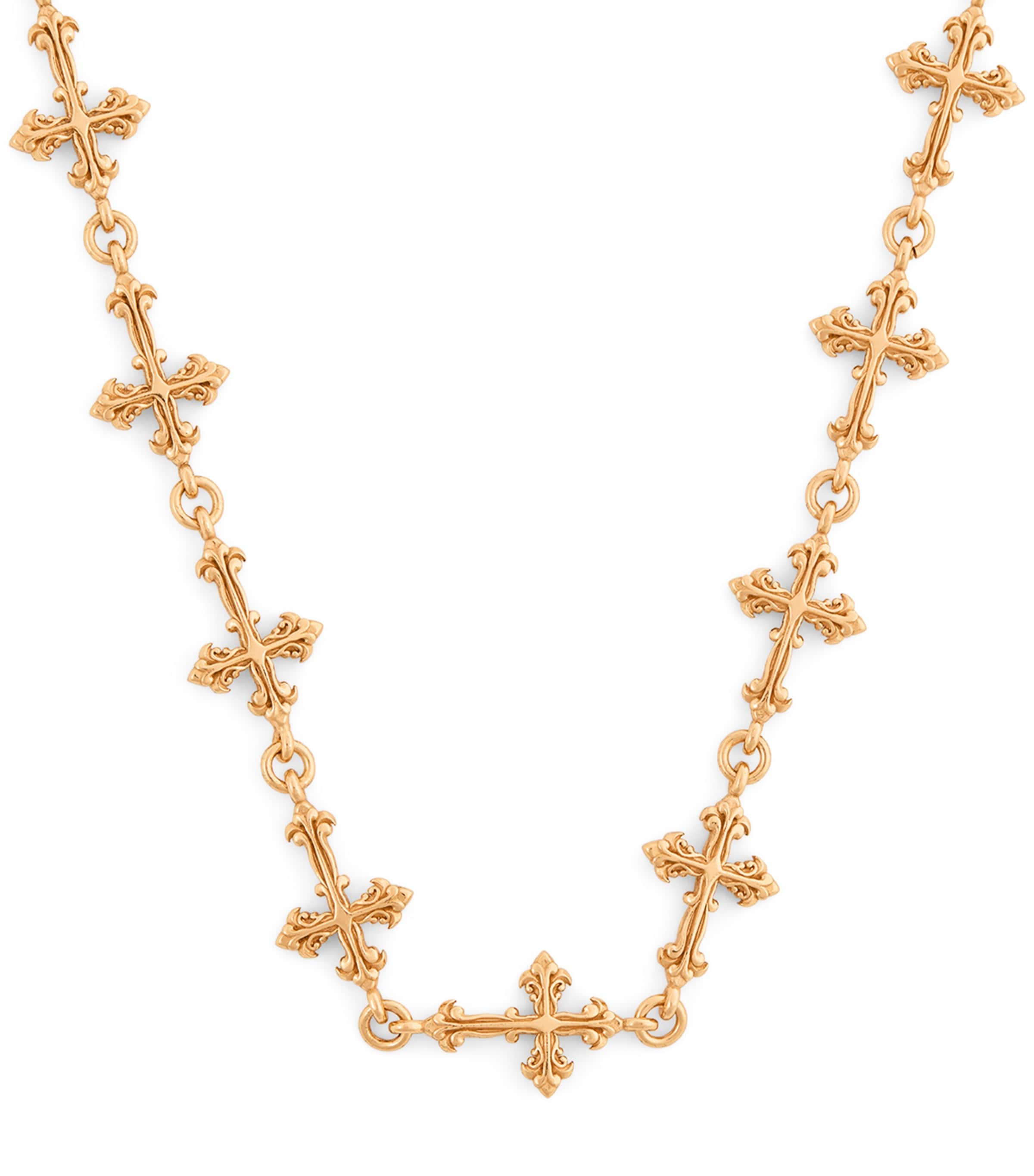 Emanuele Bicocchi Gold-Plated Avelli Cross Necklace | Fashion Jewellery | Necklaces | Men Accessories | Jewellery | Designers | Emanuele Bicocchi