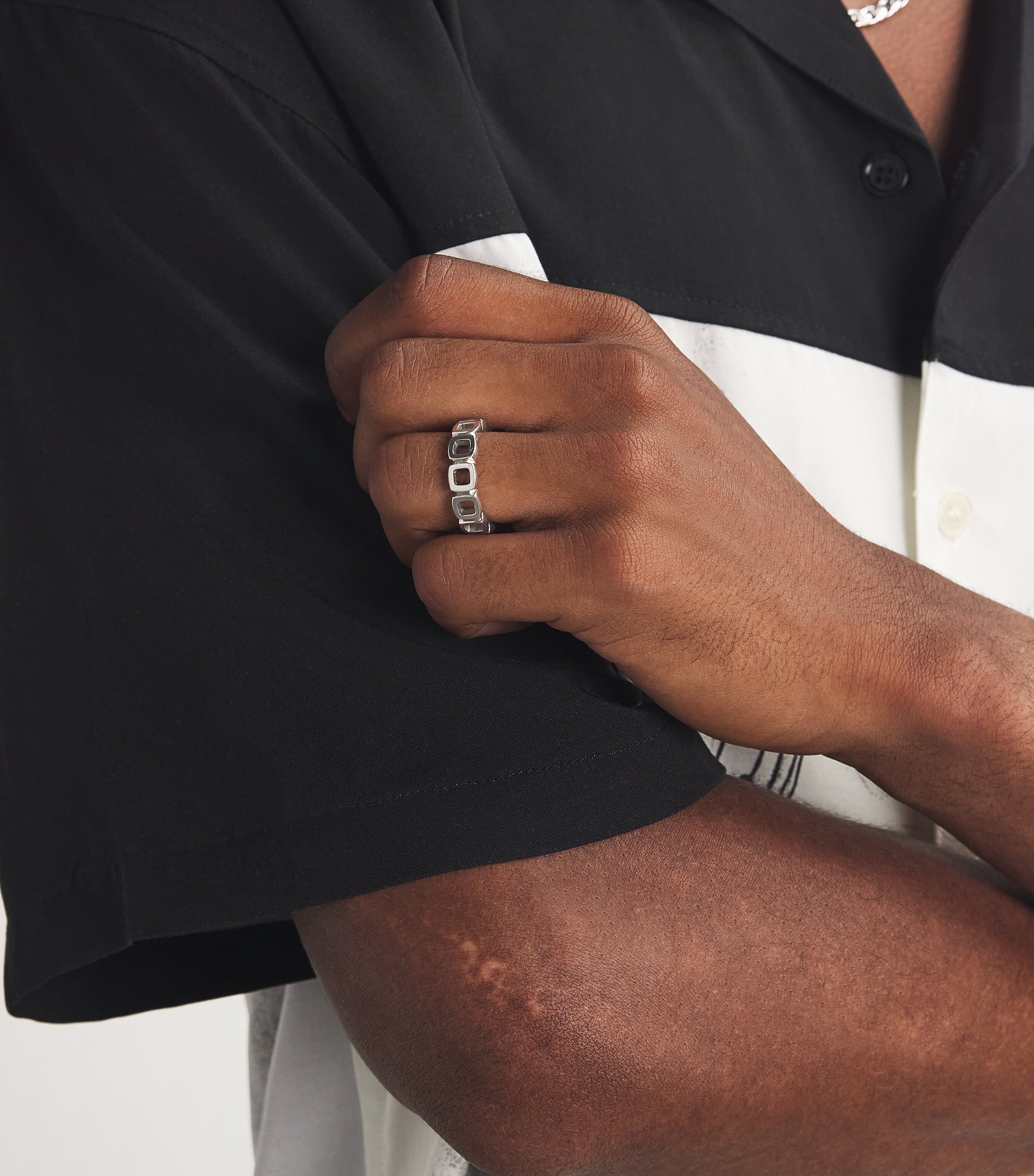 Tom Wood Sterling Silver Cushion Band Open Ring | Harrods US