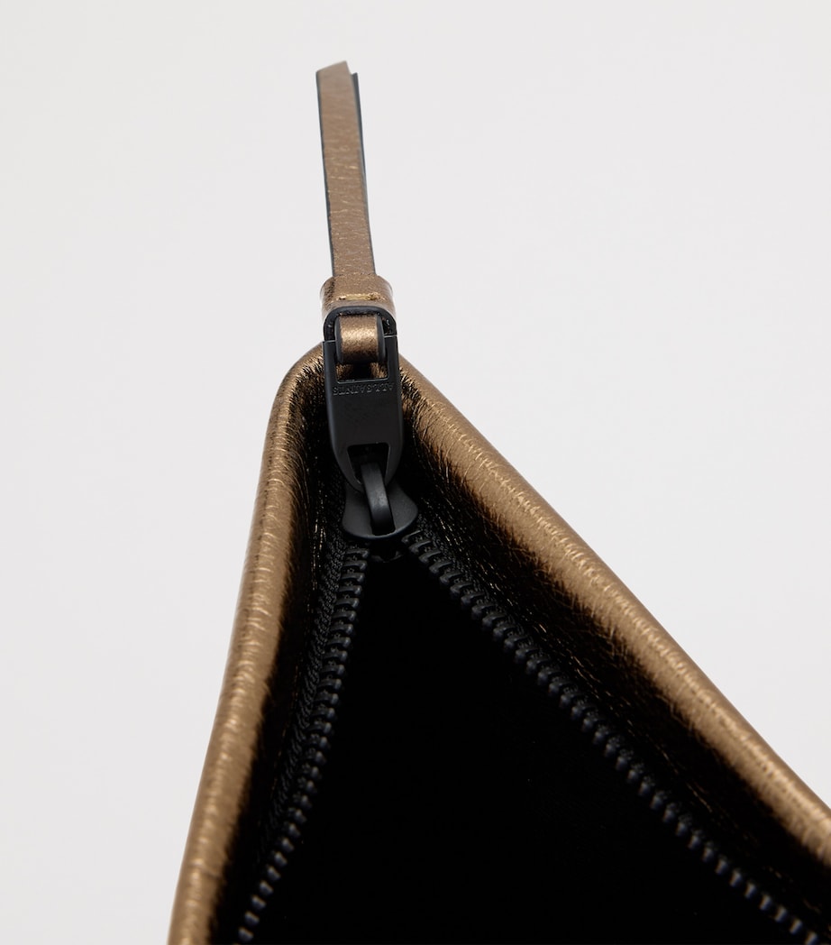 Leather Bettina Clutch Bag WARM BRASS Image 5