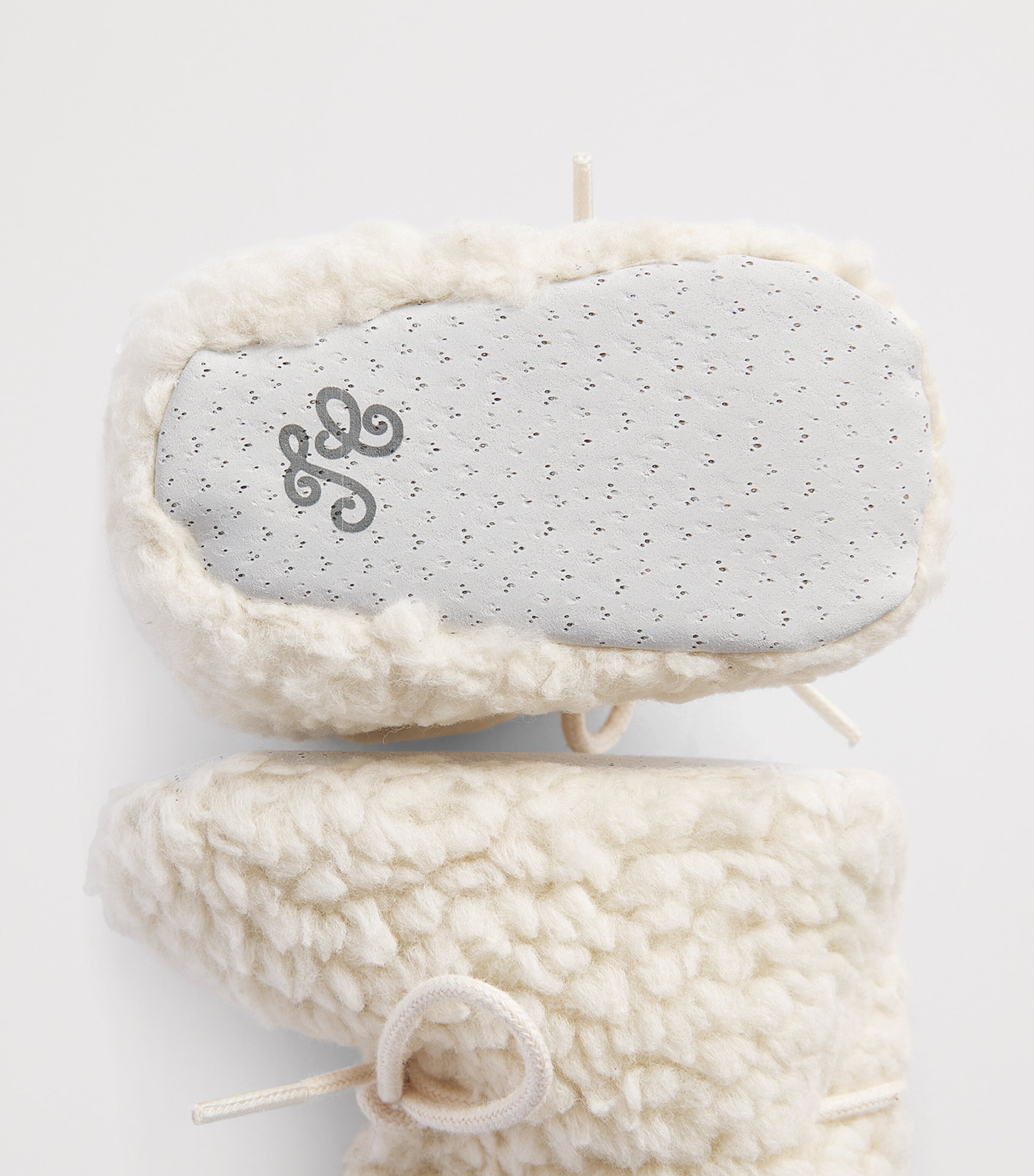 Tartine et Chocolat Faux Shearling Booties Nacre Image 4