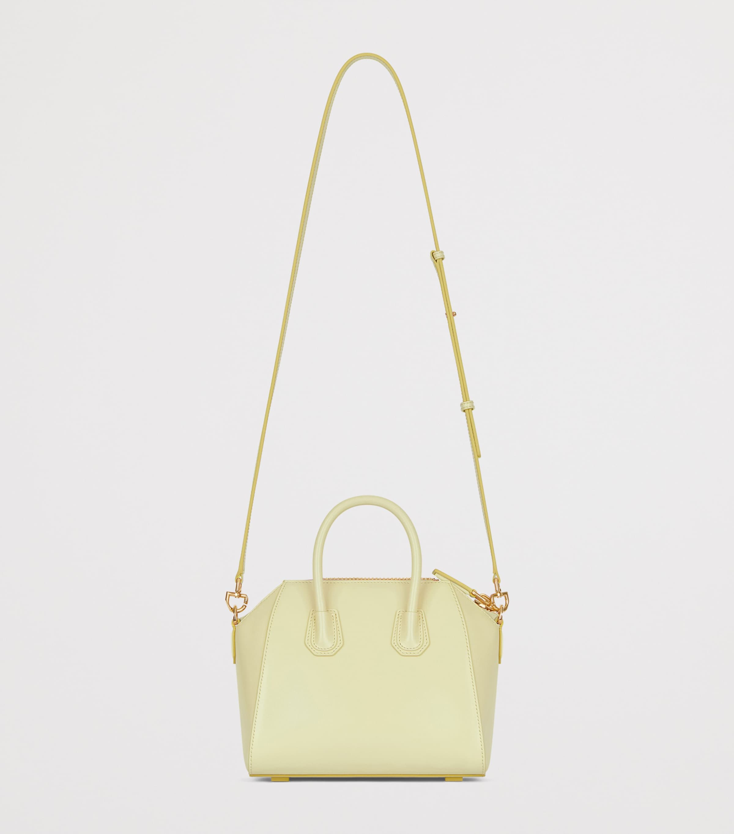 Mini Leather Antigona Top-Handle Bag BUTTER Image 3