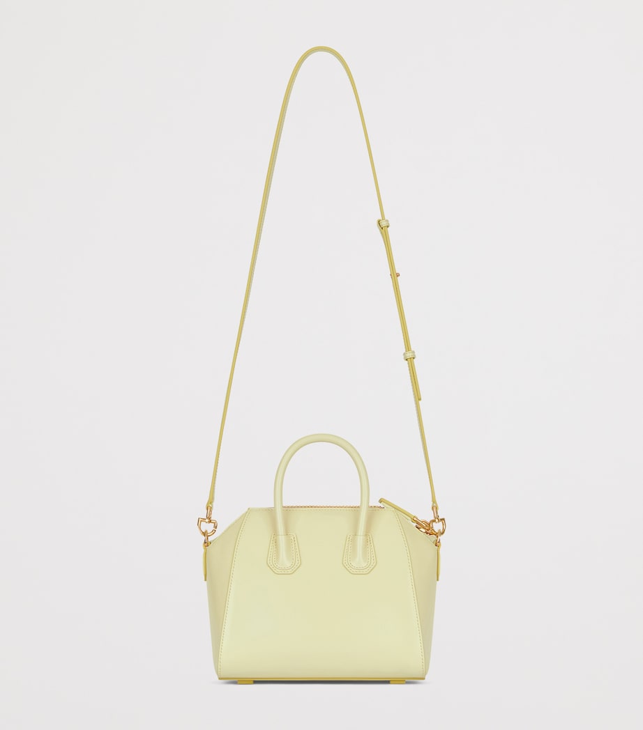Mini Leather Antigona Top-Handle Bag BUTTER Image 3