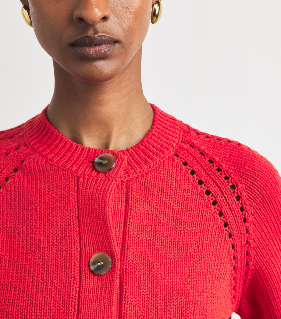 ME+EM Womens Organic Cotton Knit Top Lipstick Red Image 3