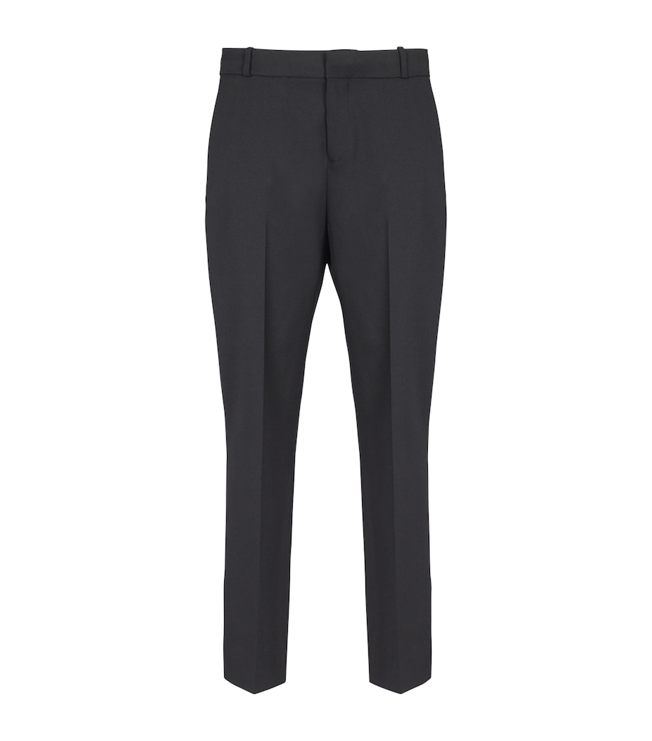 Wool Slim Tailored Trousers 0PA NOIR Image 1