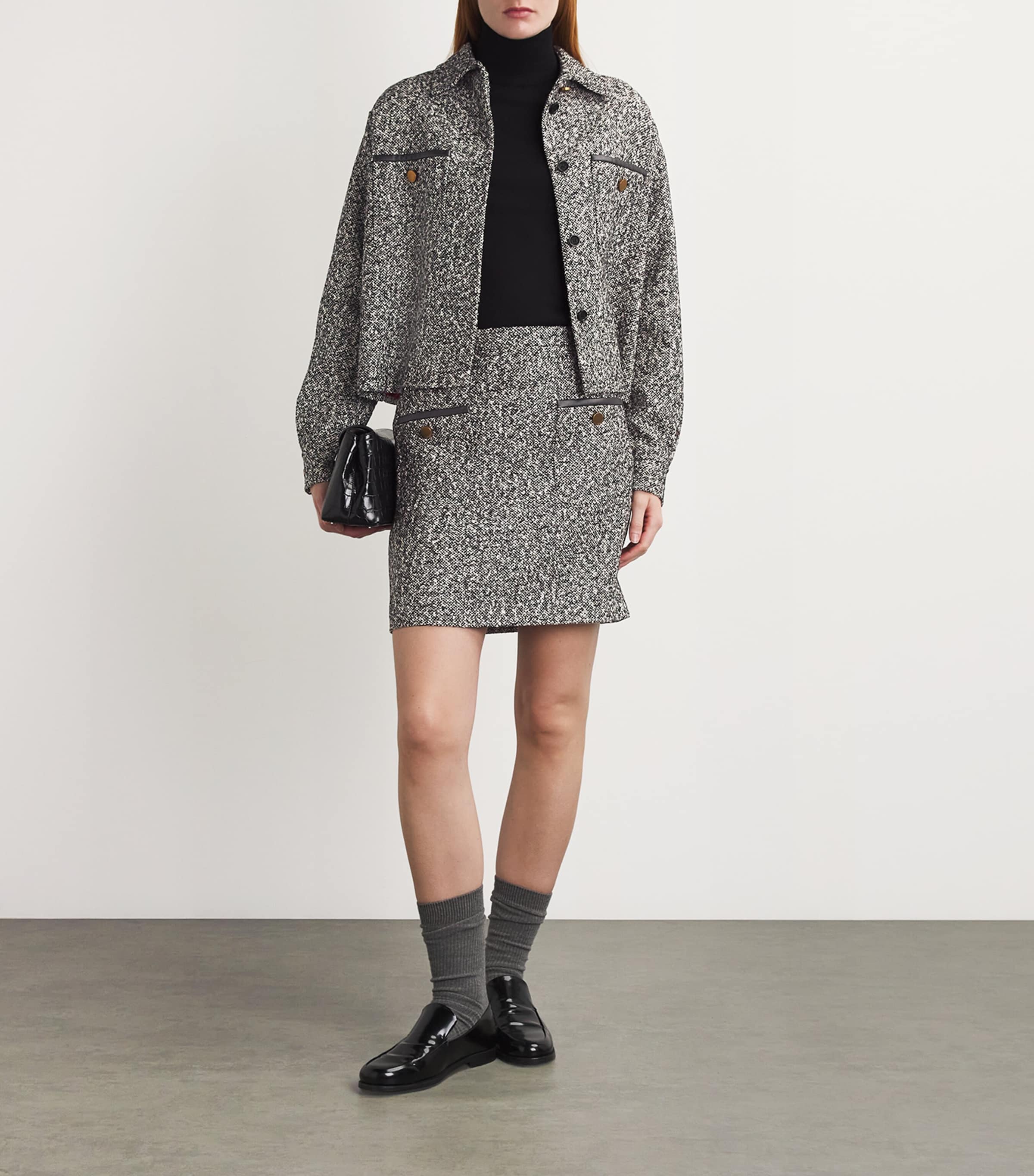【関税&送料込】Max Mara Mini Skirt Max Mara Tweed Mini Skirt | Harrods UK