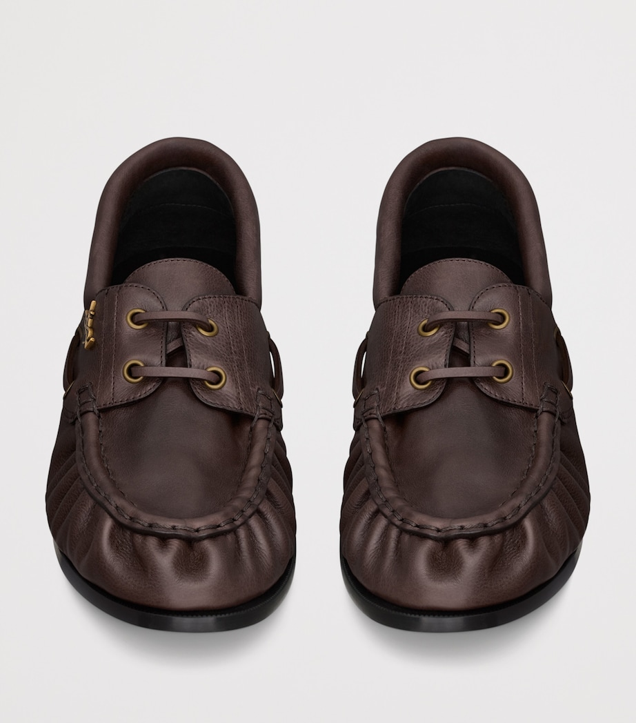 Saint Laurent Leather Bateau Le Loafers Image 3