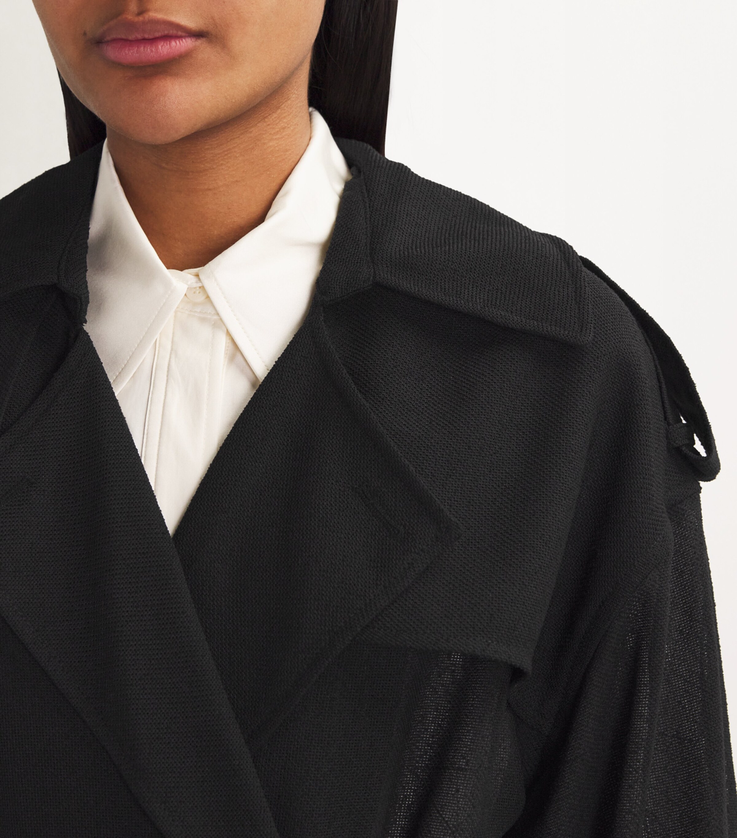 CAMILLA AND MARC Womens Wayfarer Trench Coat Dblkblack Image 6