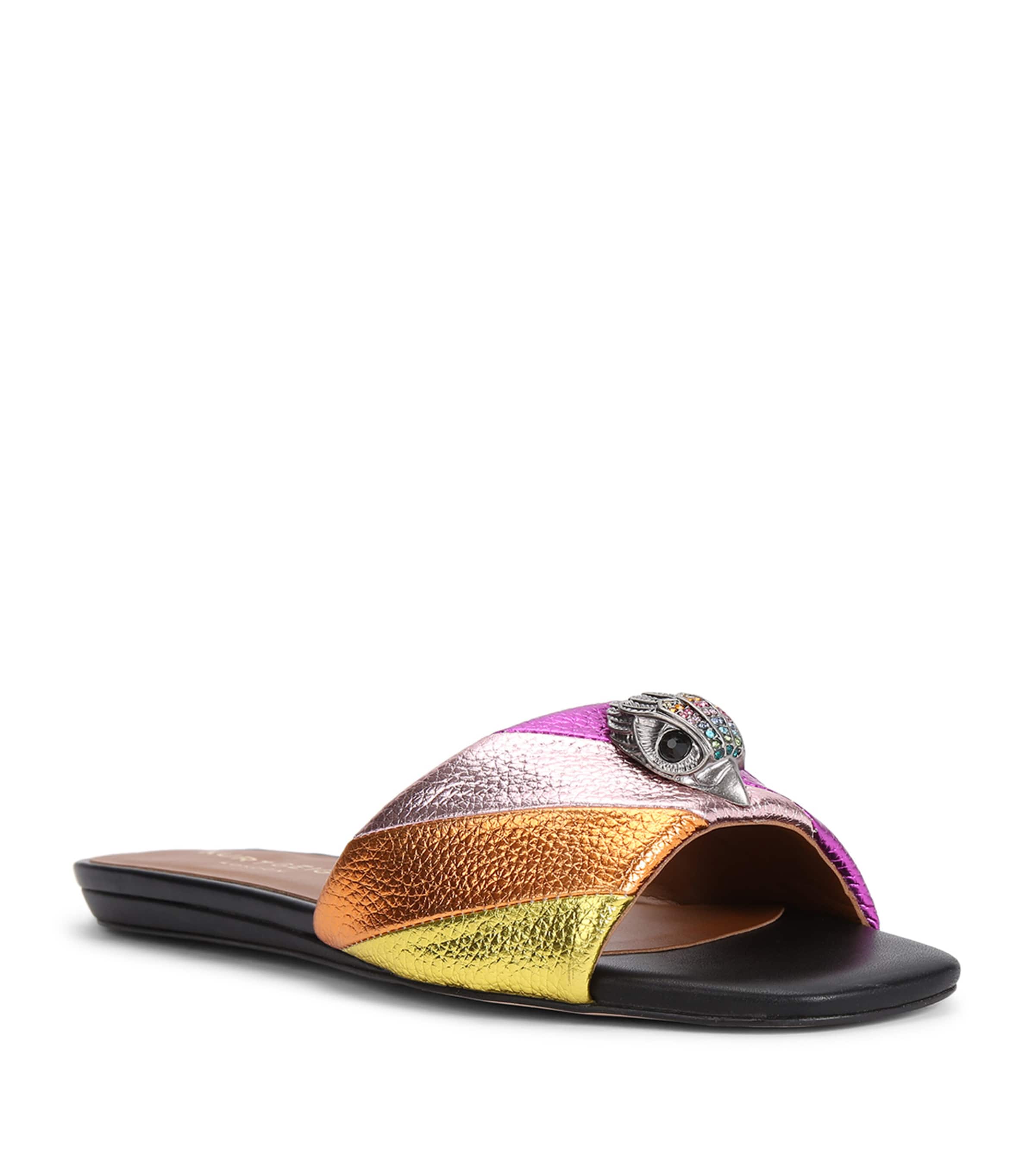 Kurt Geiger London Leather Kensington Slides | Women Shoes | Mules | Sandals | Sliders | Designers | Kurt Geiger London