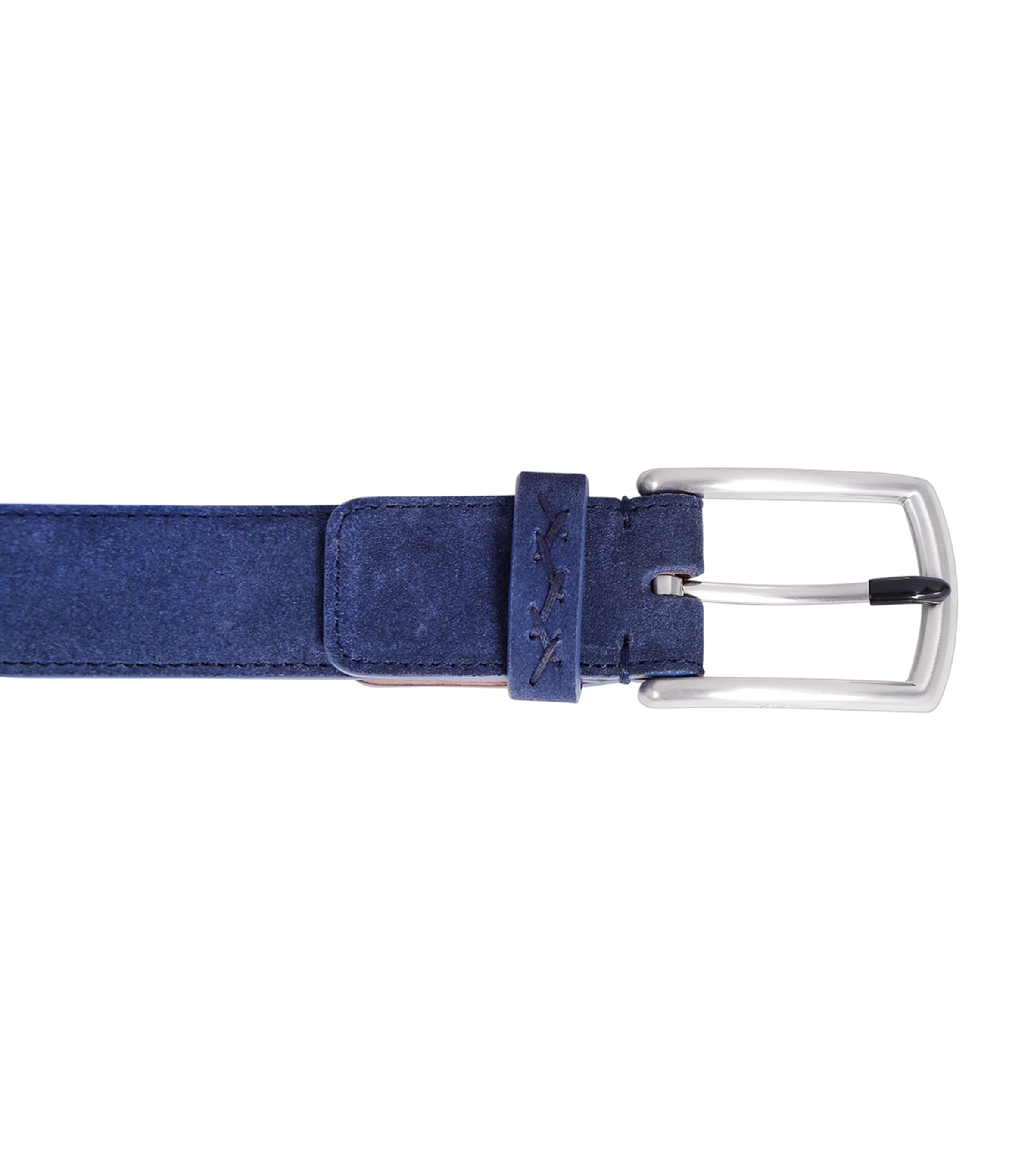 Suede Triple Stitch Belt BLUE Image 3