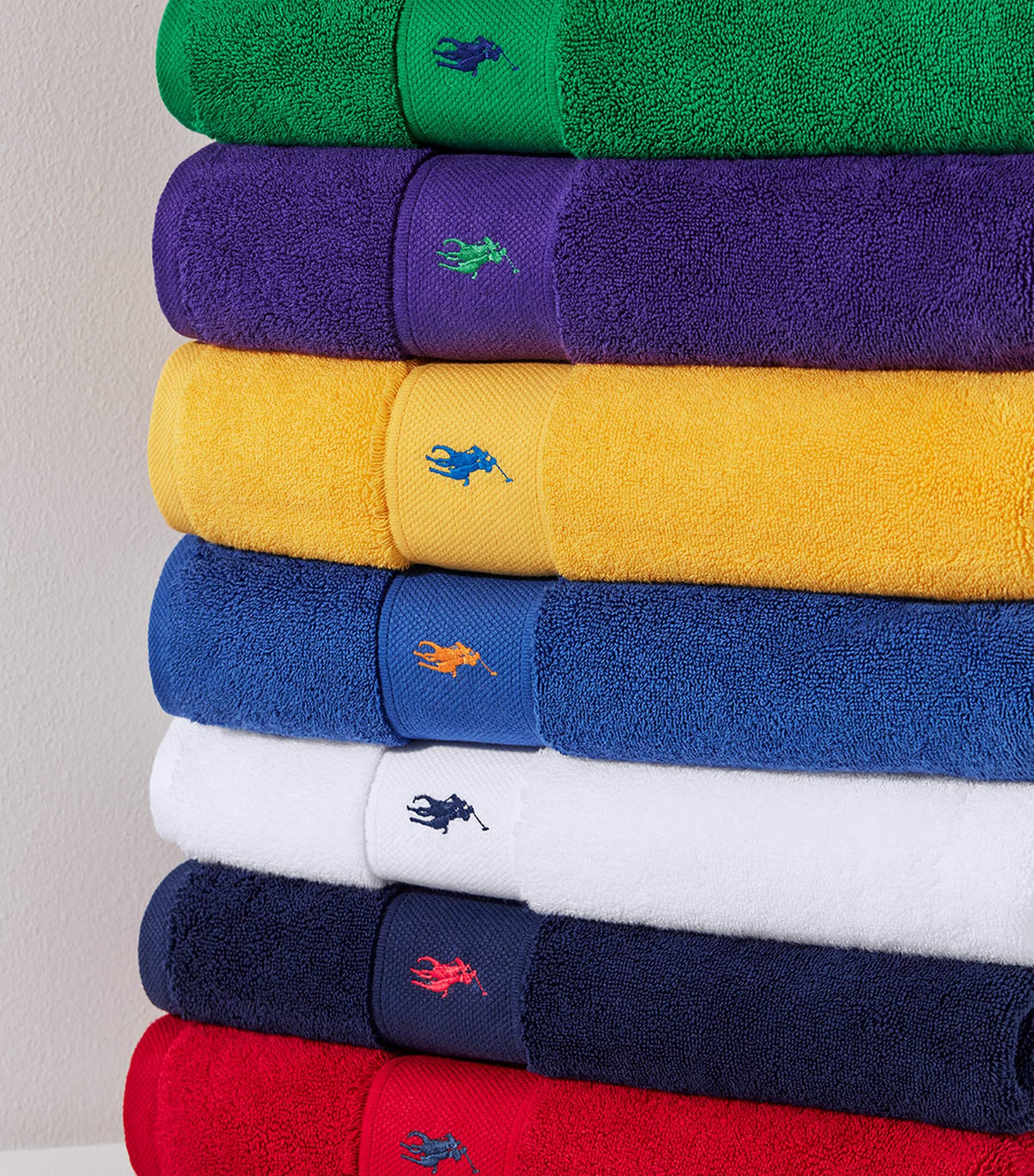 Polo Player Bath Towel (70cm x 140cm) WHITE Image 4