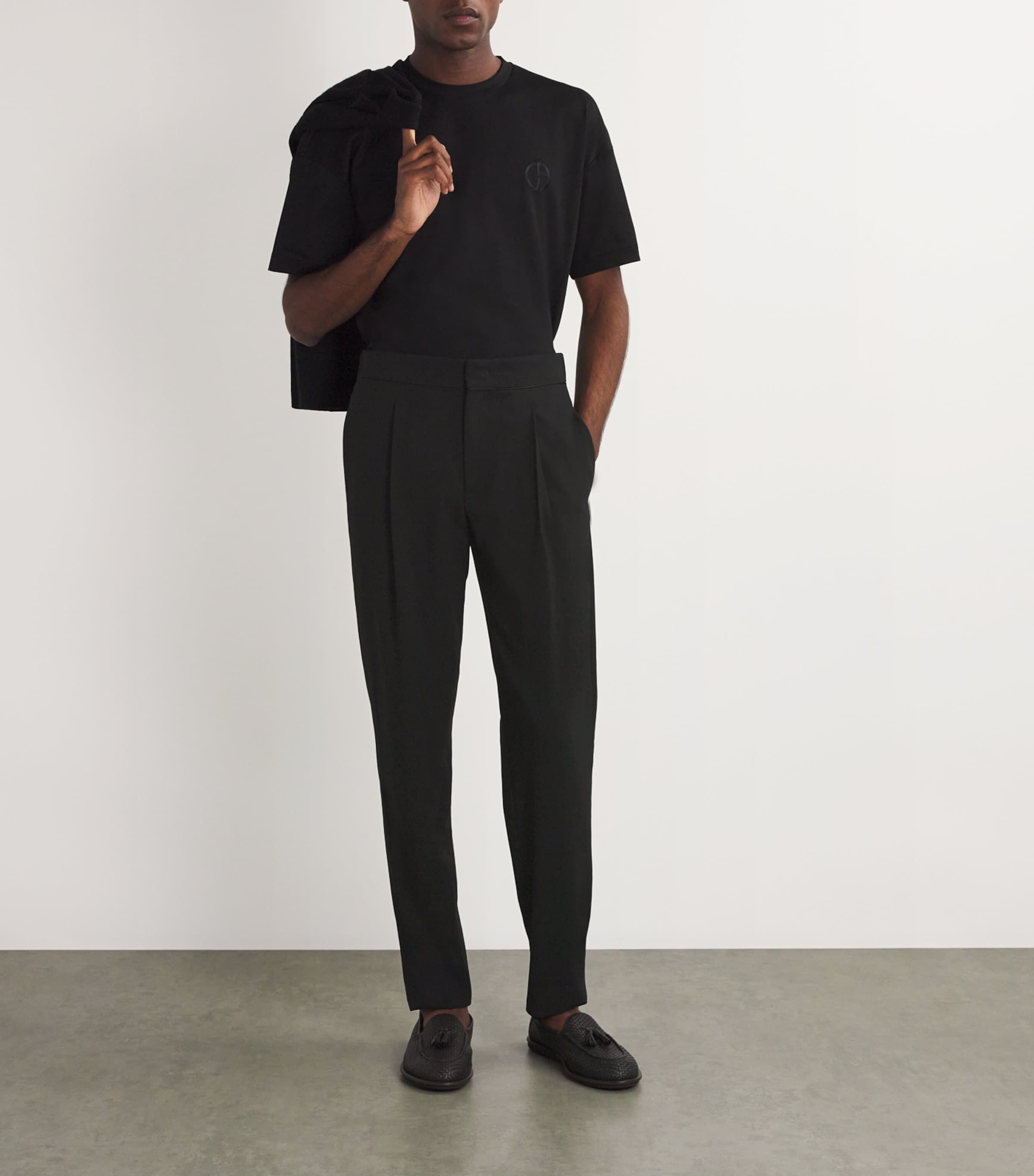 Virgin Wool Straight Tailored Trousers UC001 Image 2