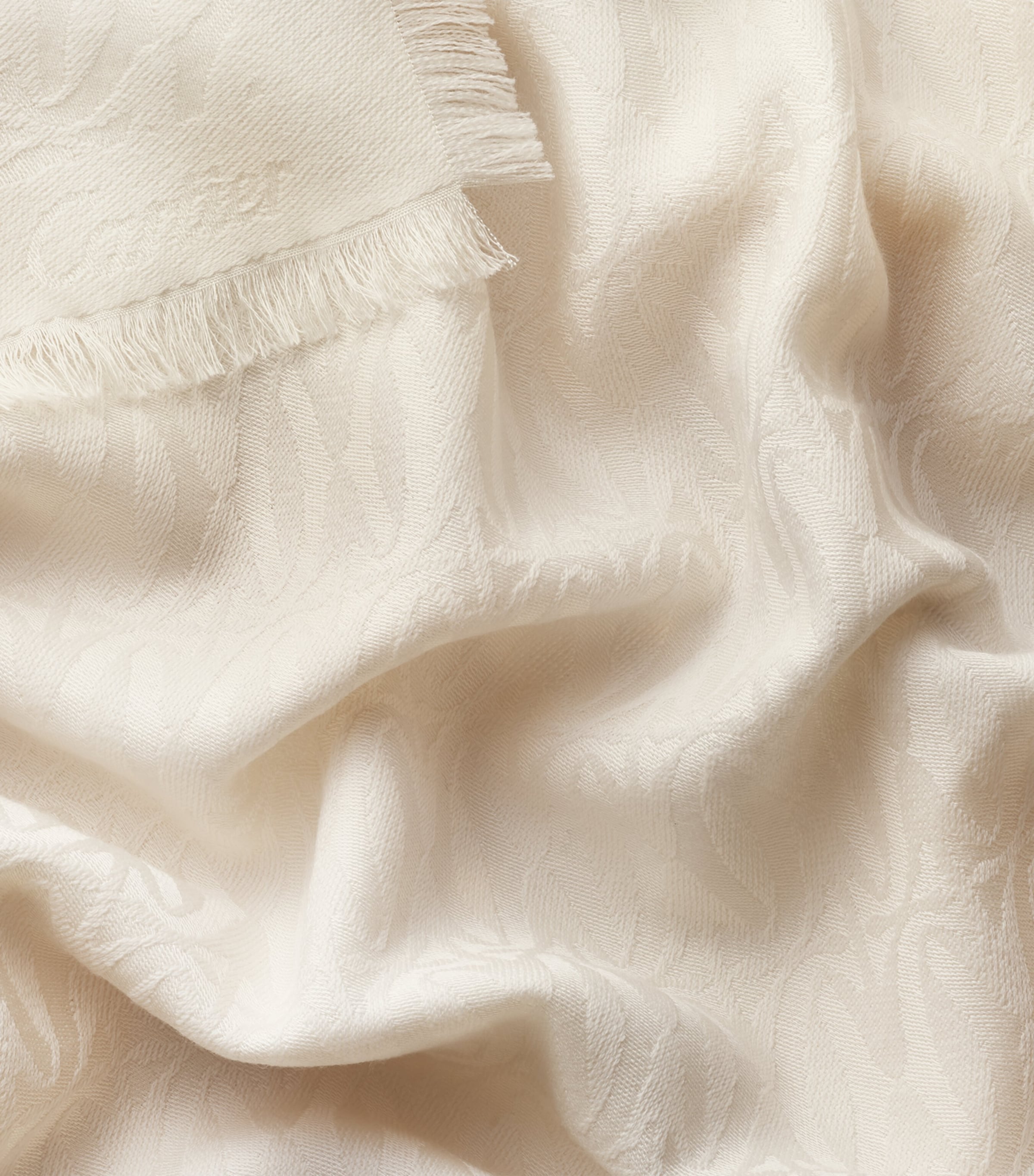 Cartier Silk-Wool C de Cartier Shawl White Image 3