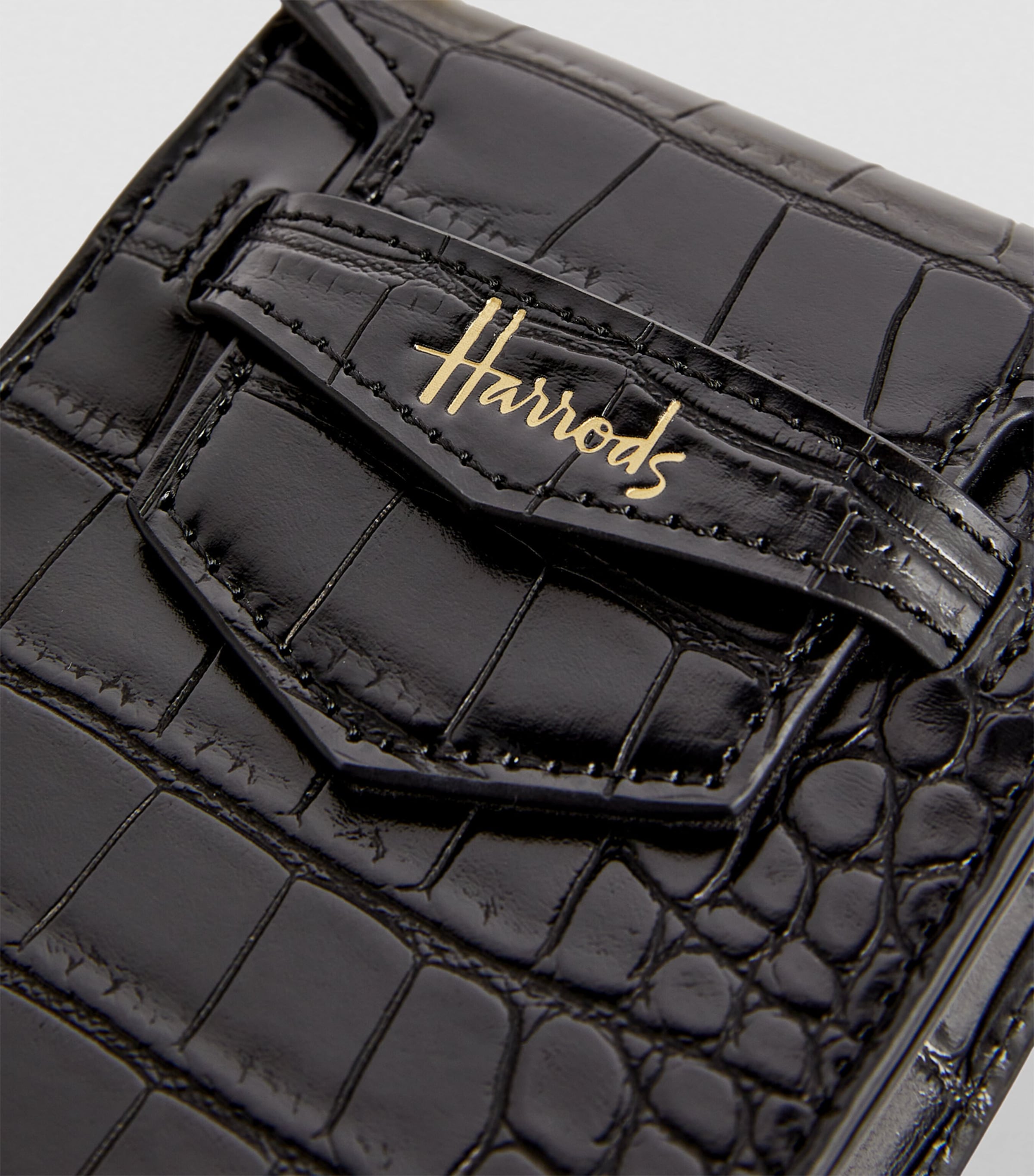 Harrods Mini Croc Embossed Nano Phone Bag Harrods UK