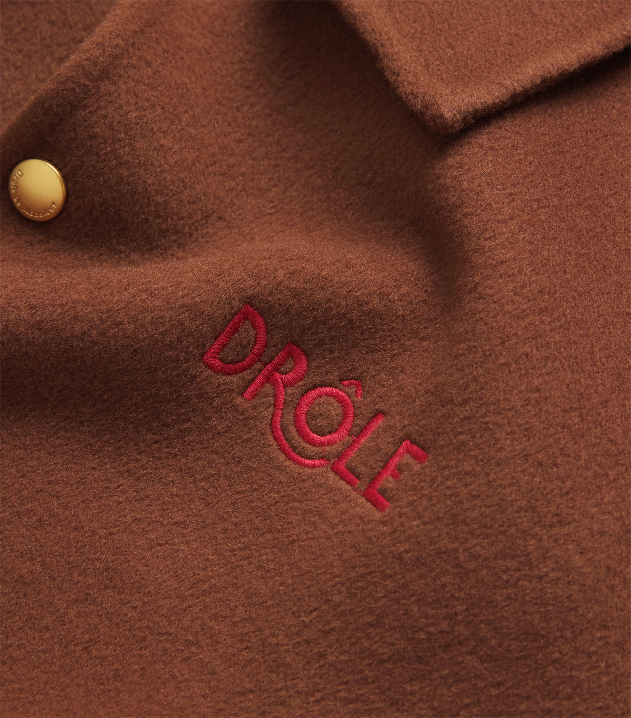 Wool-Blend Logo Bomber Jacket CHOCOLATE Image 5