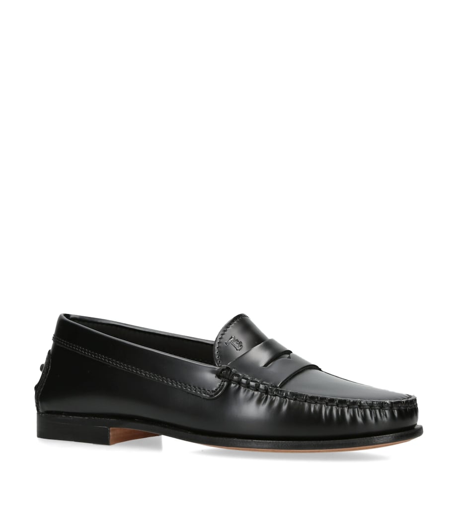 Tod's Leather Mocassino Loafers Brown Image 3