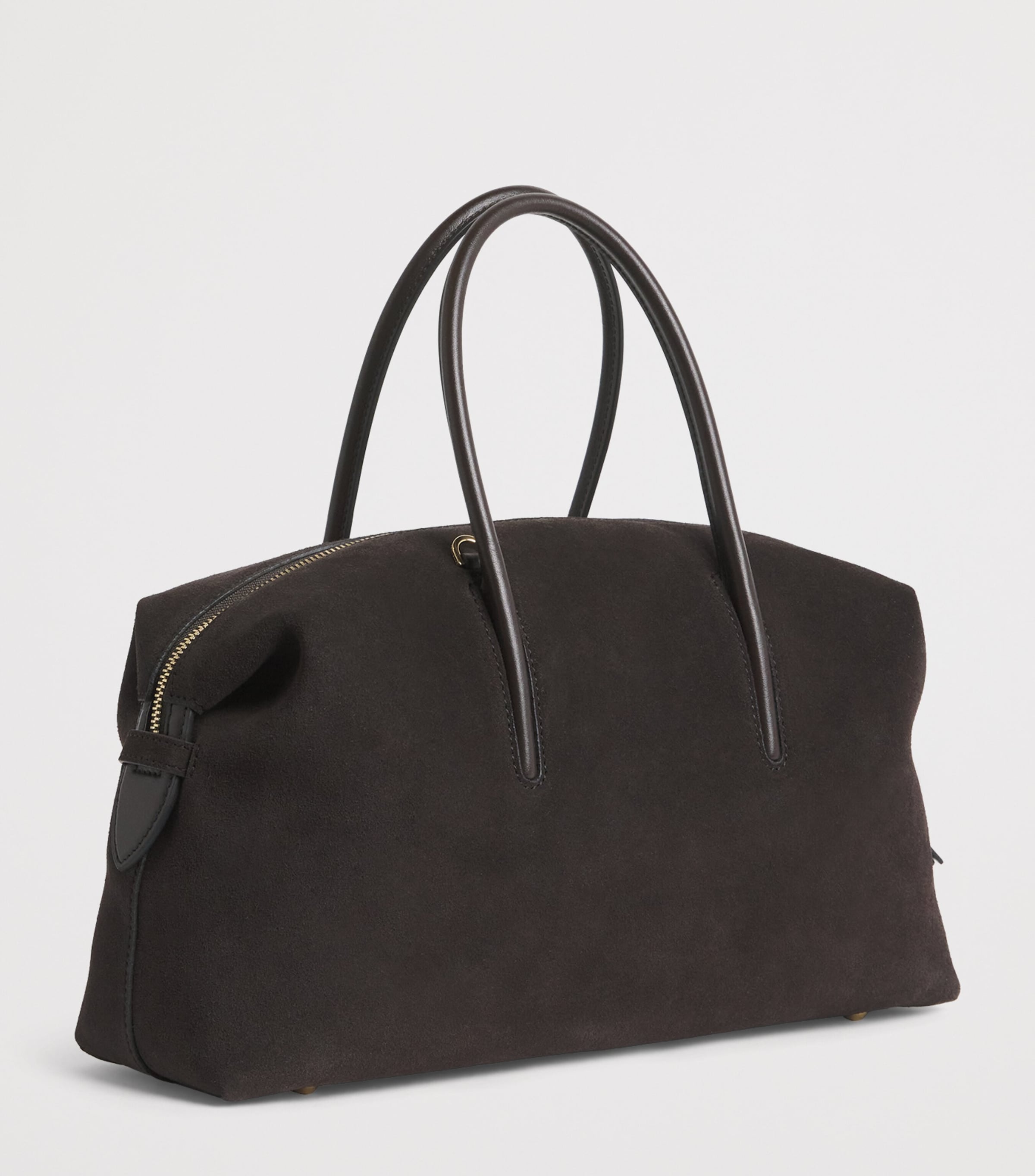 Medium Suede Stockholm Shoulder Bag DRK CHOC/DRK CHC F02 Image 3