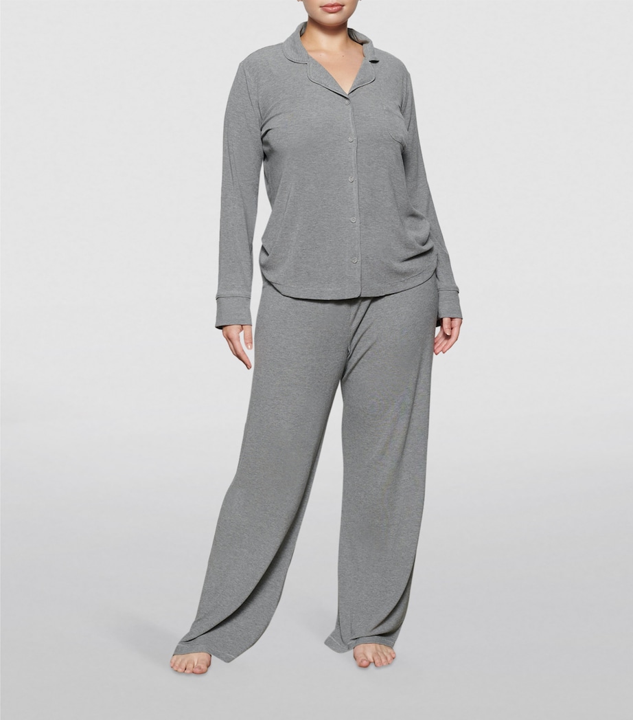 Sleep Ribbed Pyjama Set HEATHER GREY Image 2