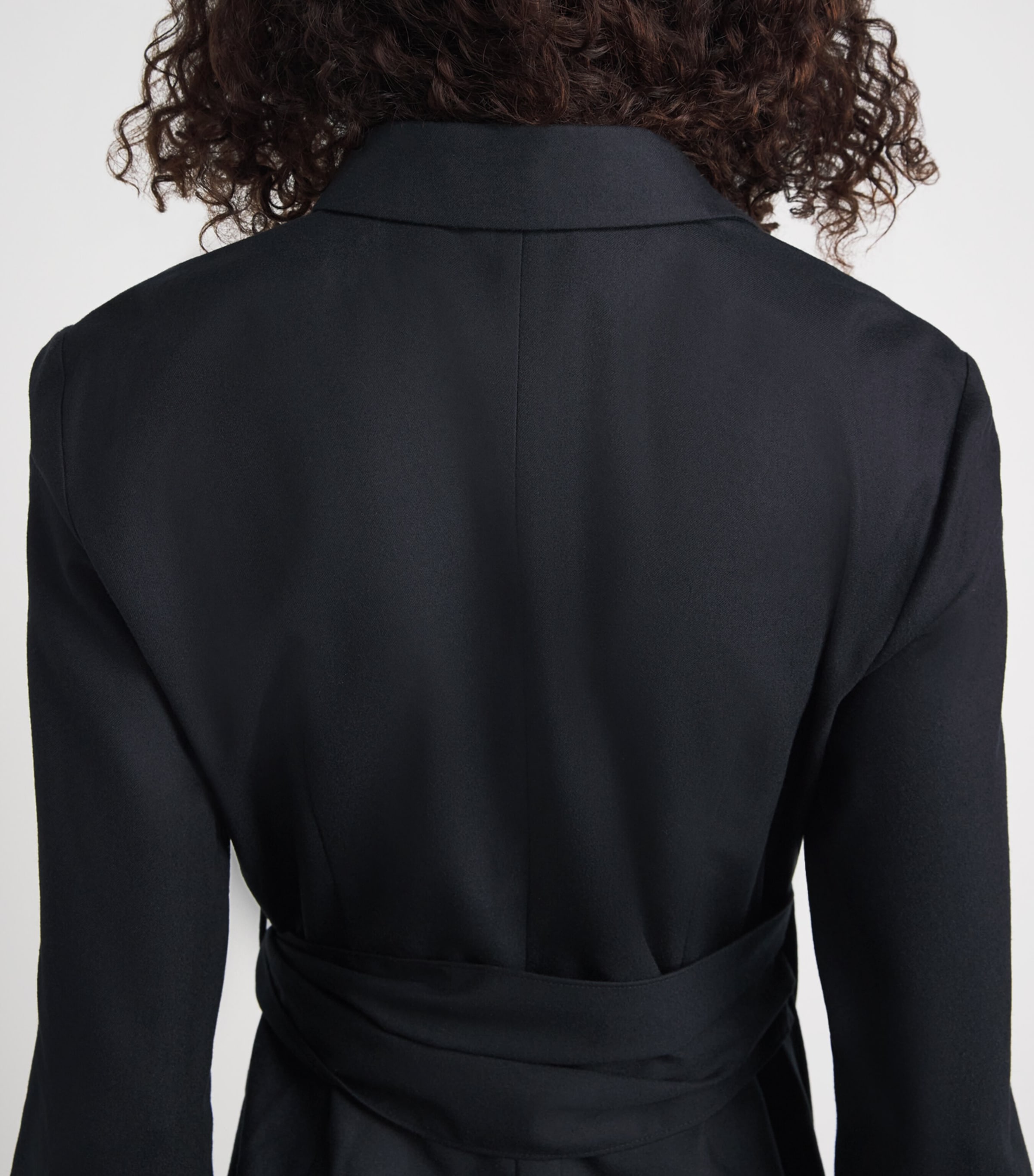 Lafayette 148 Womens Cotton Tie-Front Midi Shirt Dress Ink Image 5