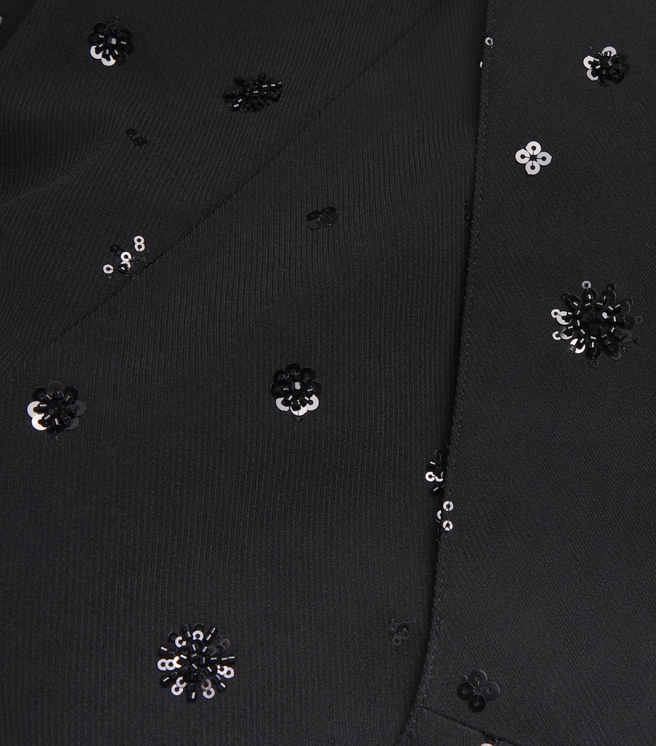 Embellished Straight Dungarees BLACK Image 5