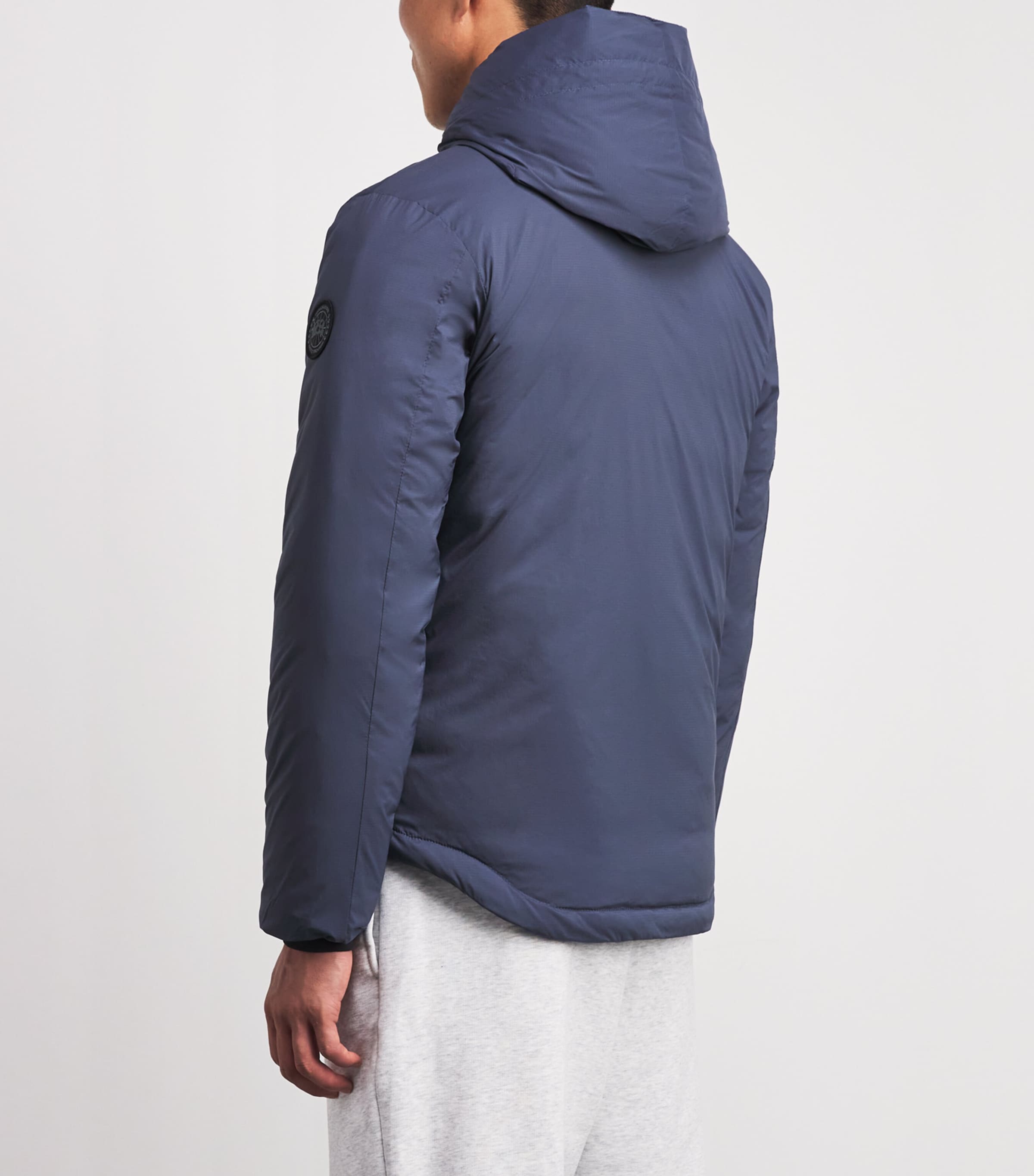 Canada Goose Mens Down Lodge Hooded Jacket Dusk Blue Image 5