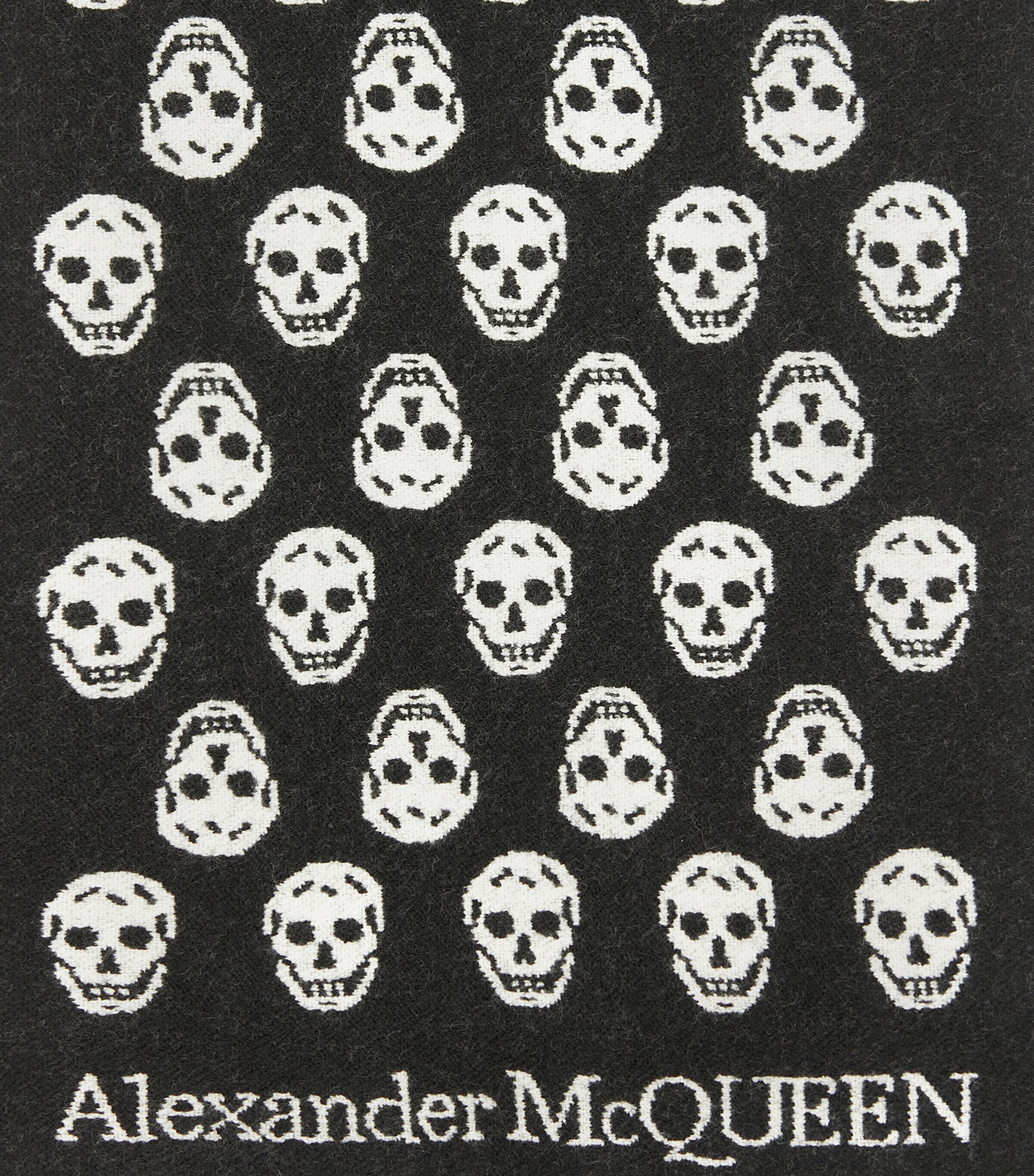 McQueen Wool Skull Scarf | Harrods US