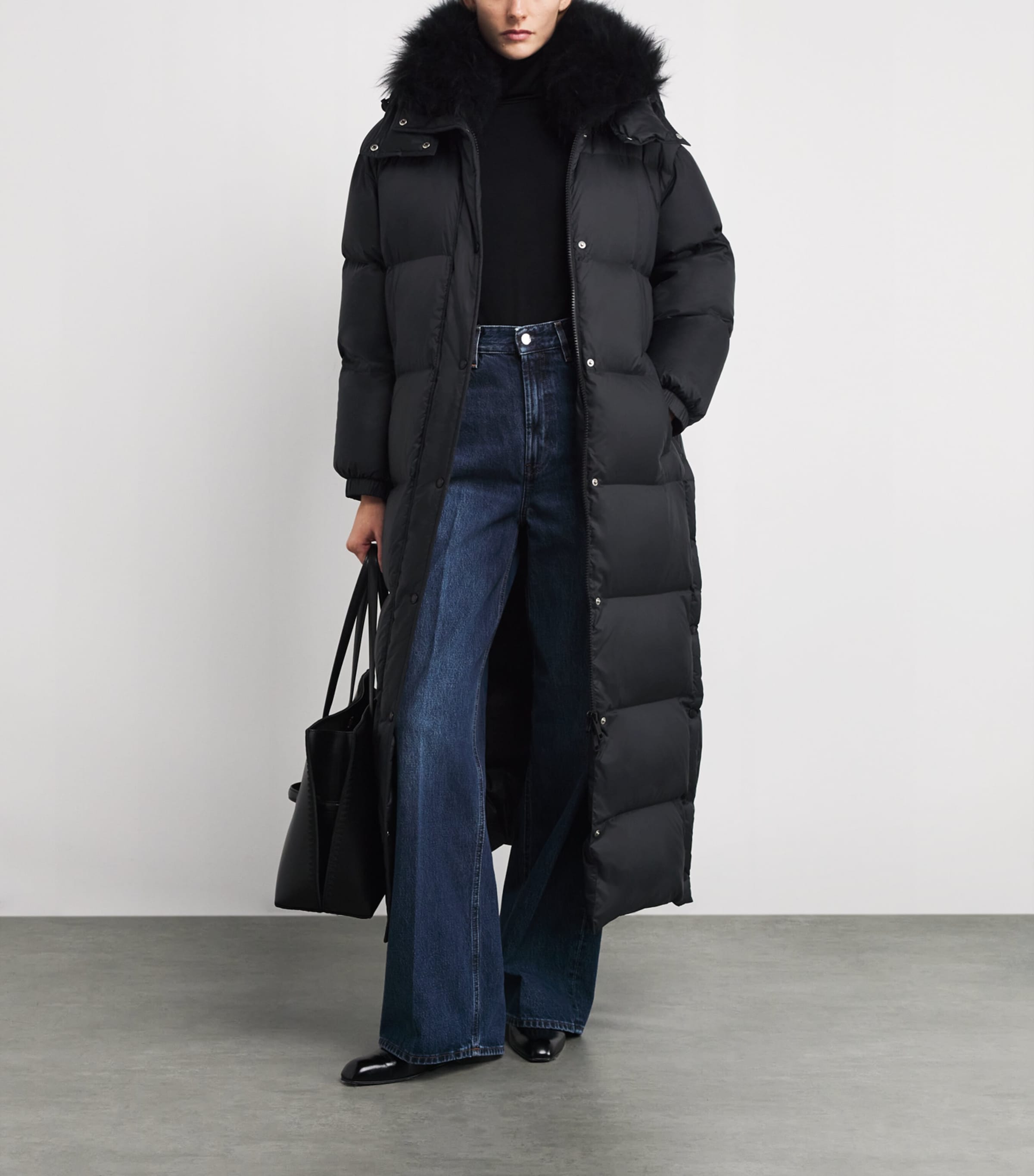 Down Fur-Trim Extra-Long Puffer Jacket C99 Image 2