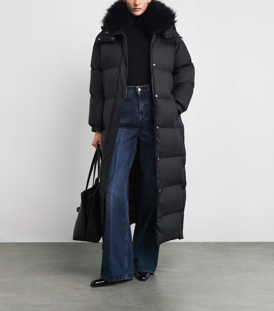 Down Fur-Trim Extra-Long Puffer Jacket C99 Image 2