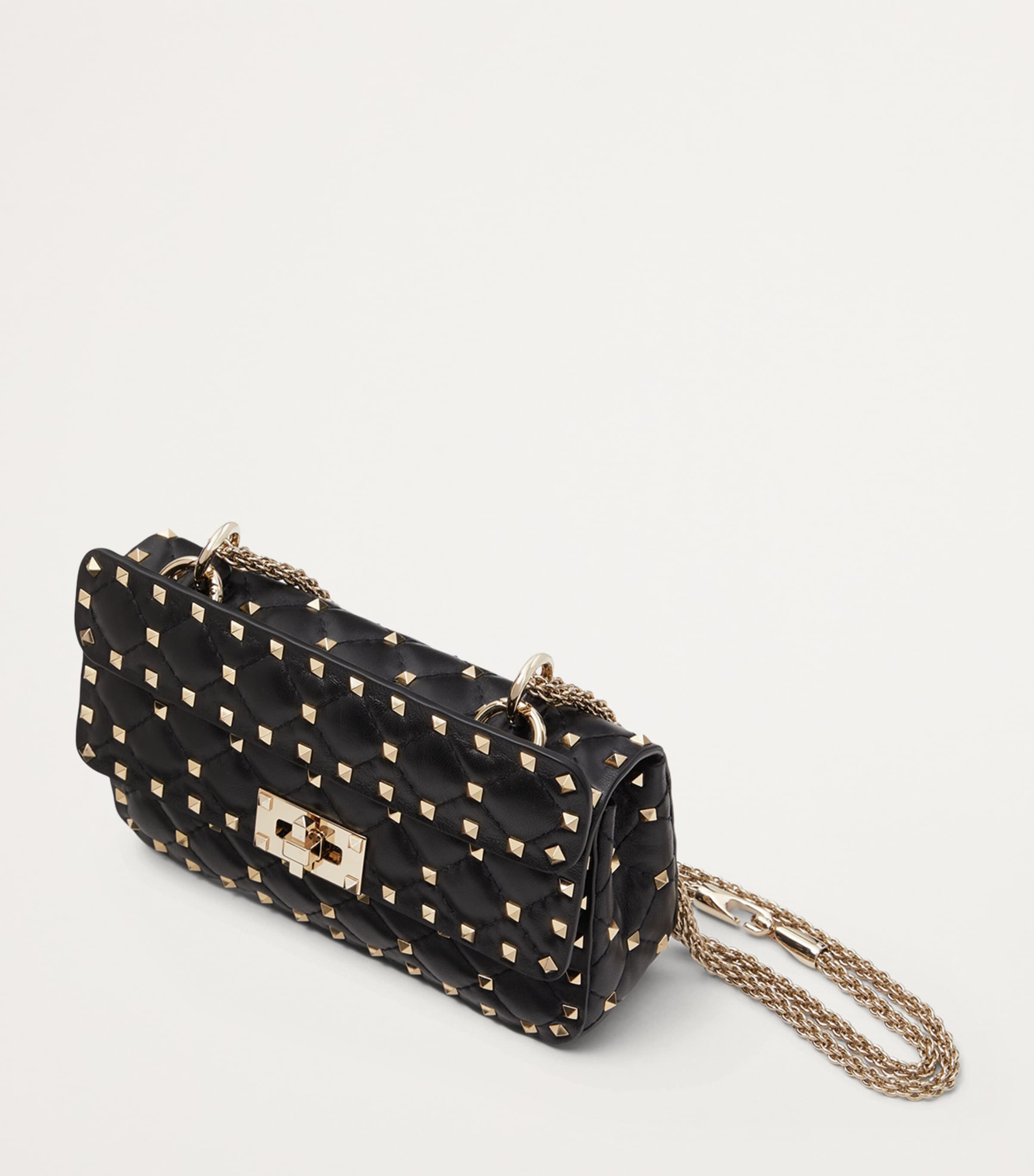 Small Rockstud Spike Top-Handle Bag 0NO Image 4