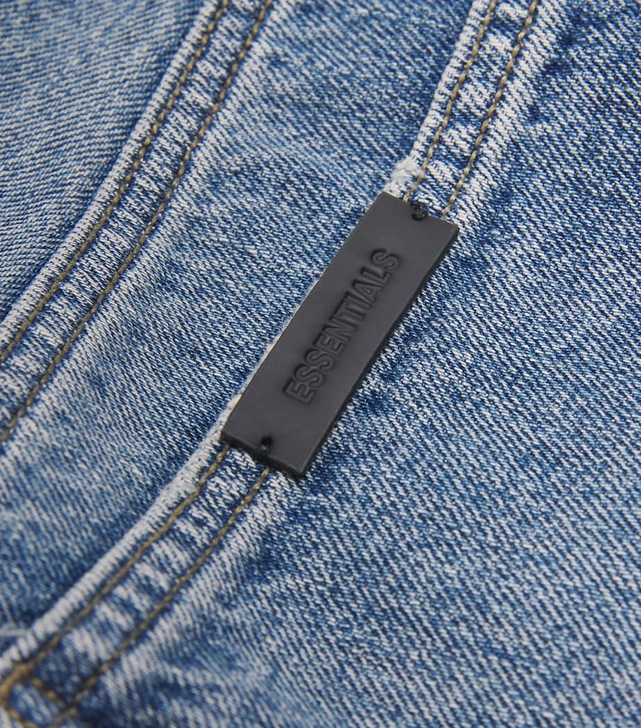 Distressed Straight Jeans CLASSIC BLUE Image 5