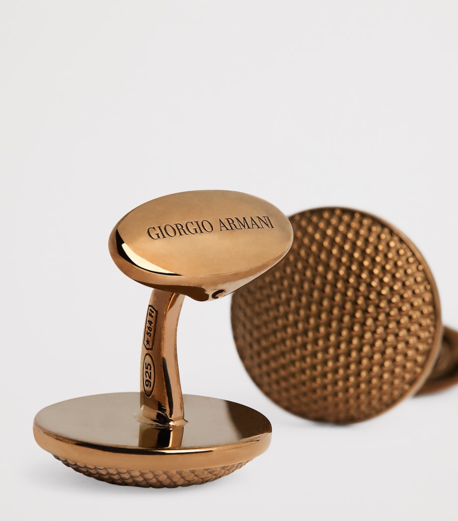 Bronze-Finish Sterling Silver Cufflinks U6247 Image 5