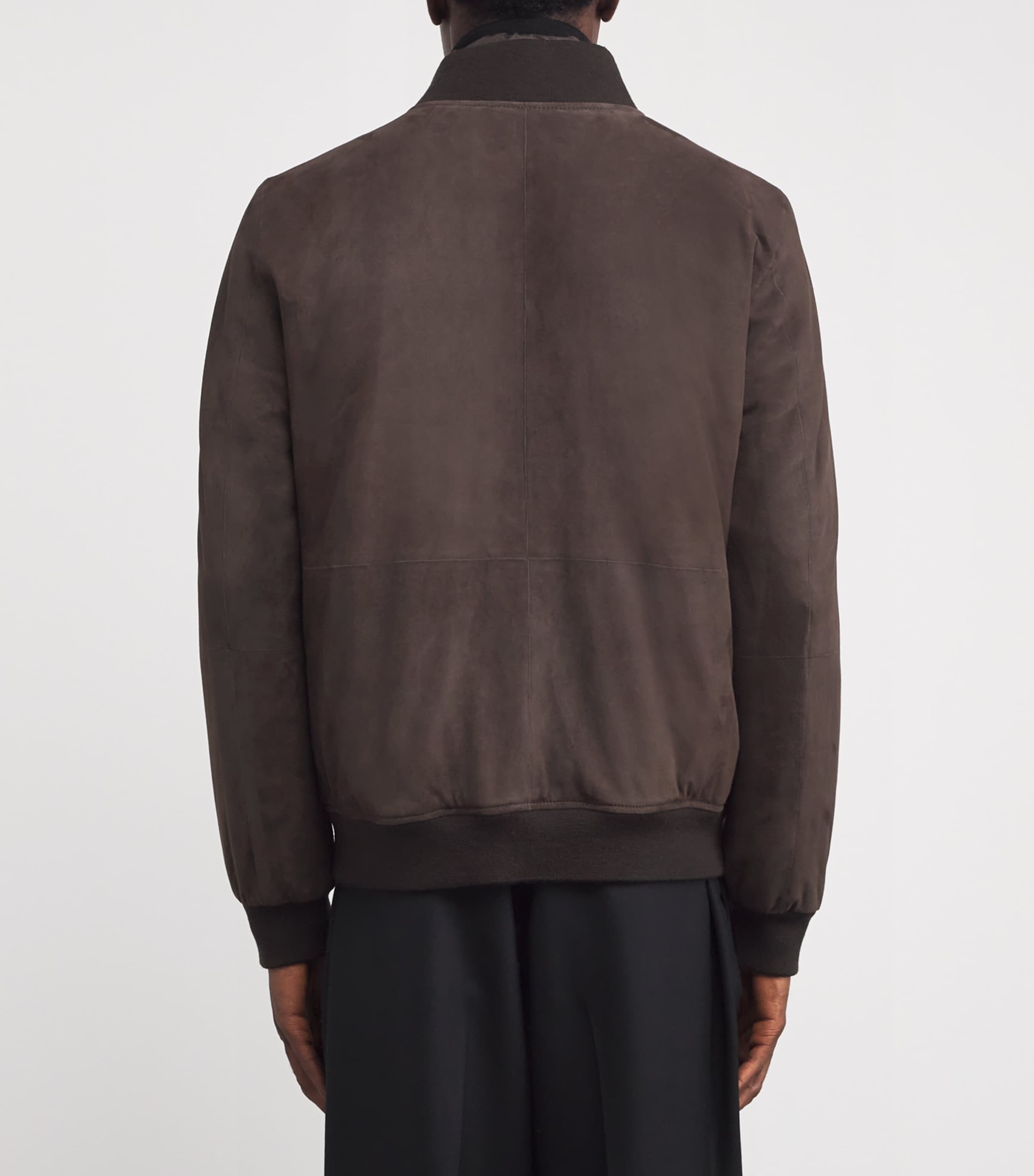 Suede Bomber Jacket 030 DARK BROWN Image 4