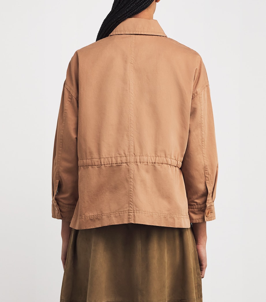 Cotton-Linen Drawstring Jacket DESERT Image 4