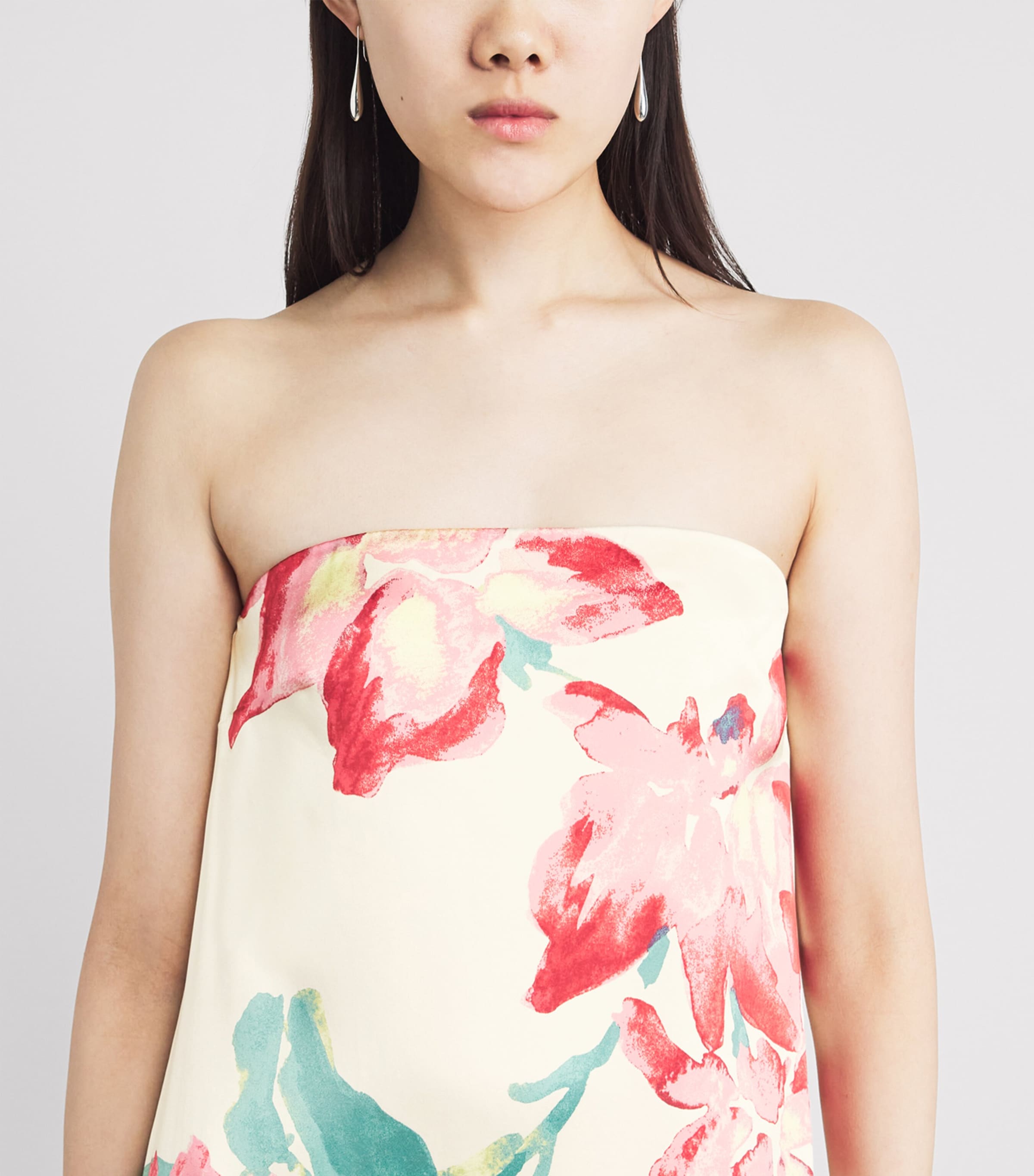 Rebecca Vallance Womens Silk Sunblush Bloom Maxi Dress Print Image 3